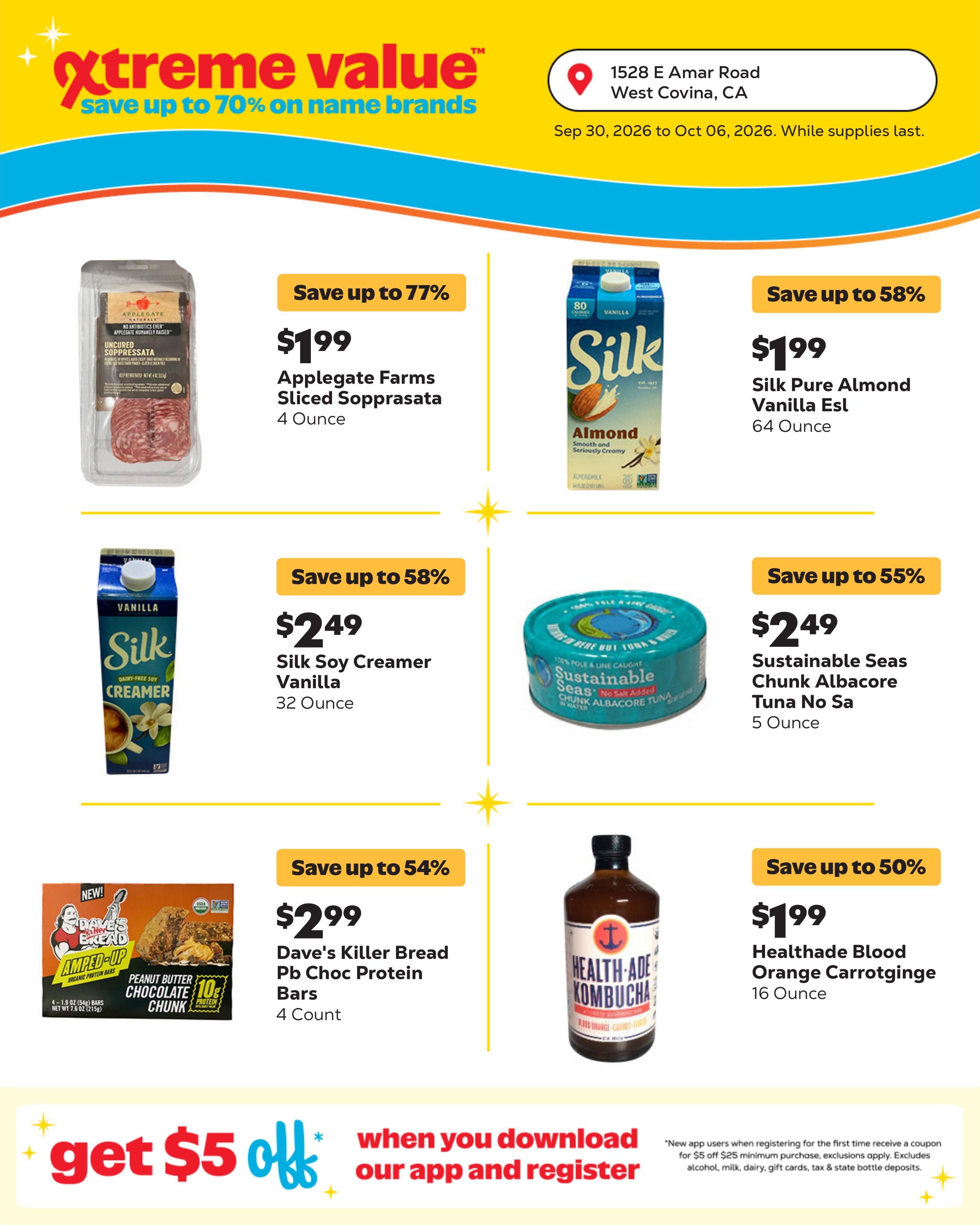 Grocery Outlet (La Puente Area, CA) Weekly Ad September 30 - October 6, 2026