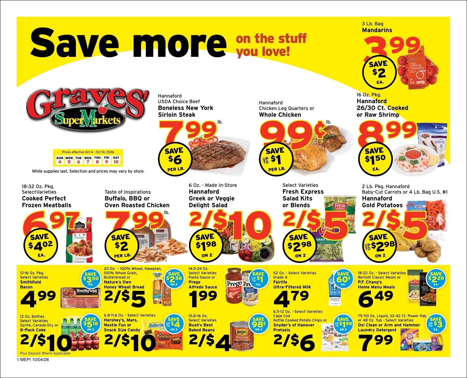 Graves' Shop 'n Save Weekly Ad October 4 - 10, 2026