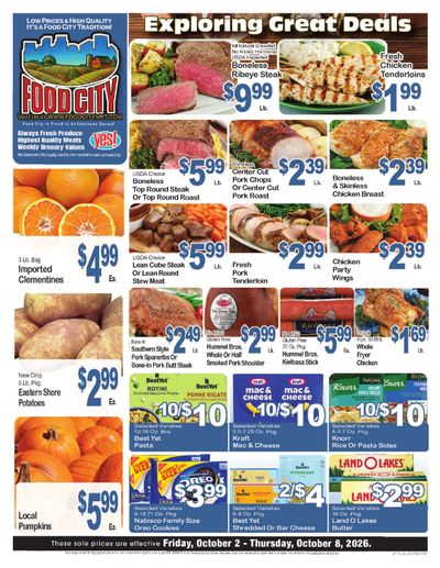 Food City New England Weekly Ad October 2 - 8, 2026