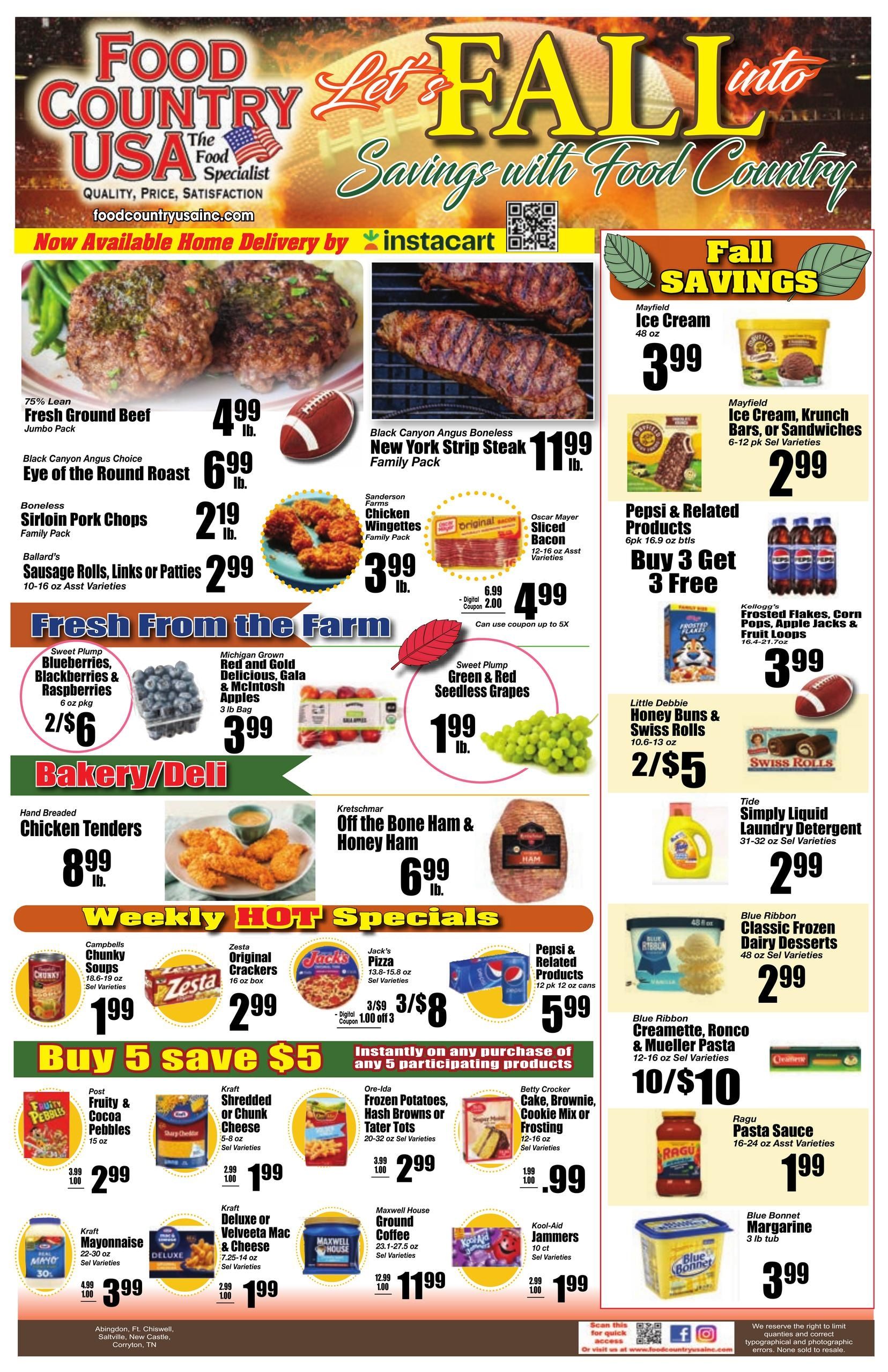 Food Country USA Weekly Ad September 30 - October 6, 2026