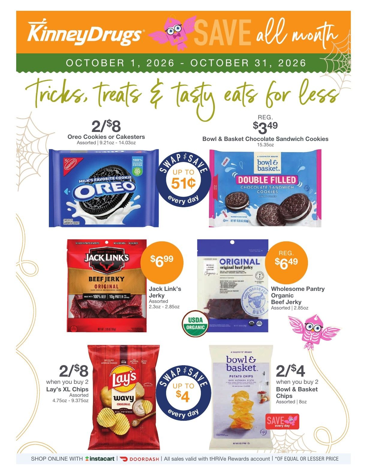 Kinney Drugs Thrive Weekly Ad October 1 - 31, 2026