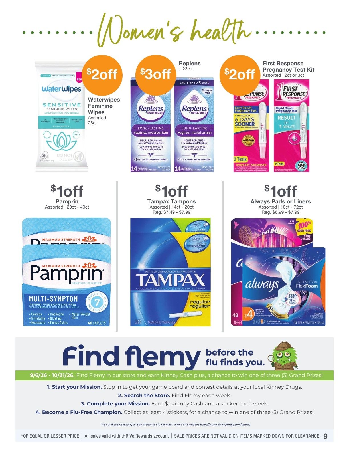 Kinney Drugs Thrive Weekly Ad October 1 - 31, 2026