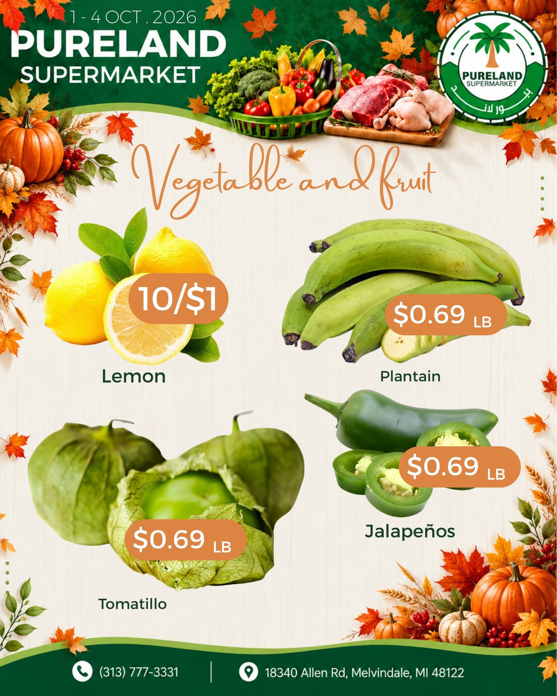 Pureland Supermarket Weekly Ad October 1 - 7, 2026