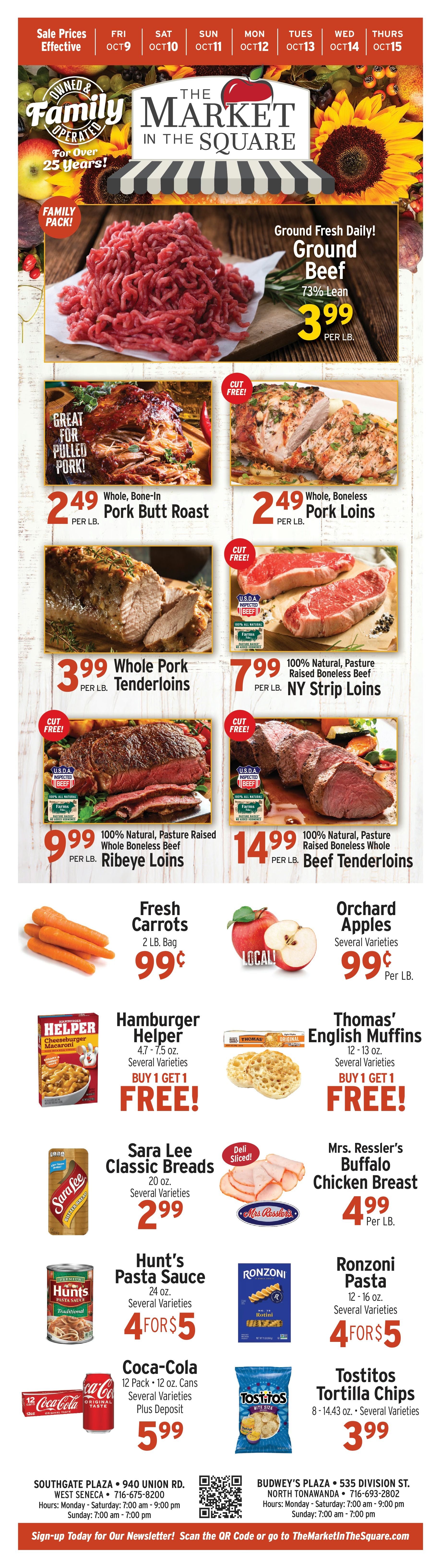 The Market in the Square Weekly Ad October 9 - 15, 2026