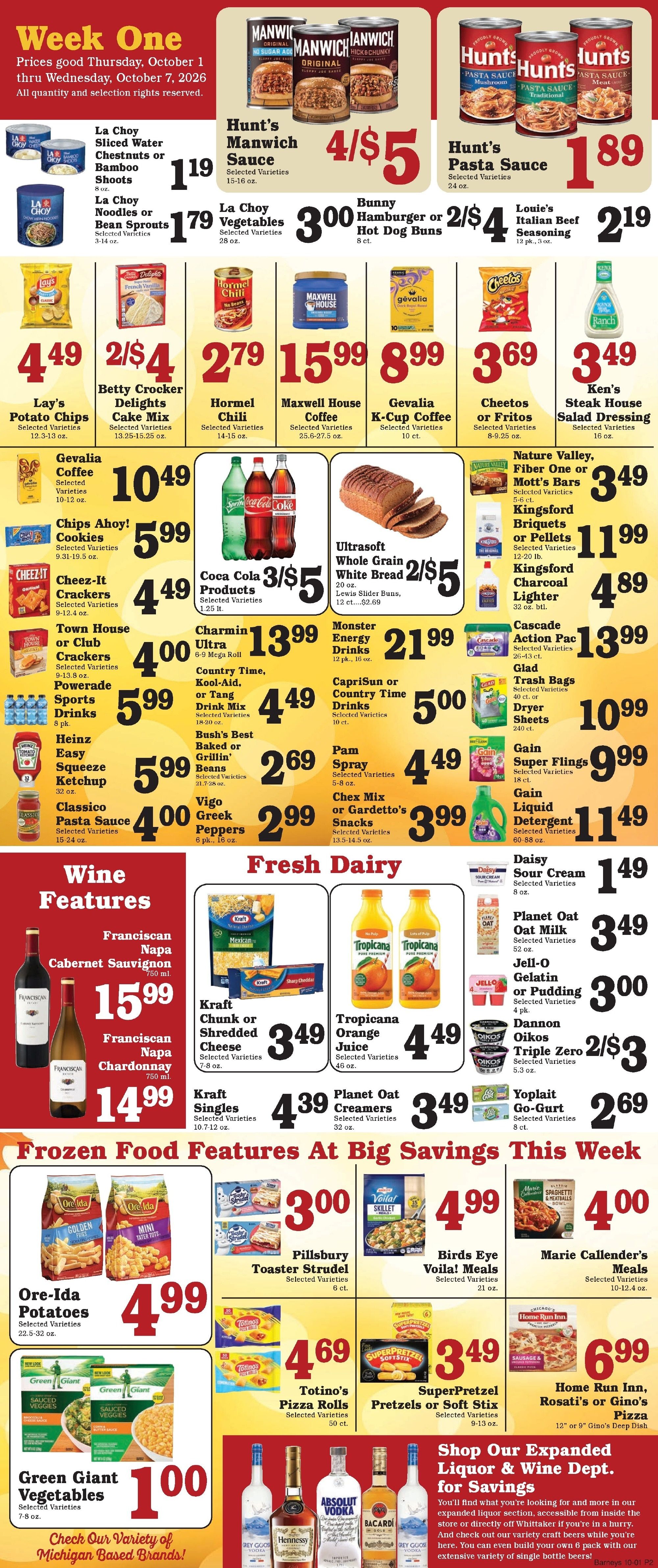 Barney's Market Weekly Ad October 1 - 7, 2026