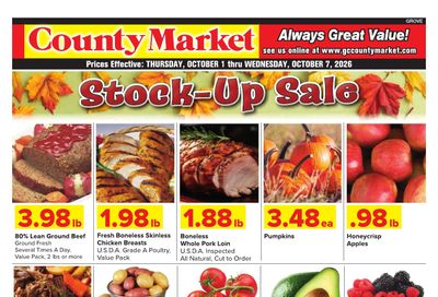 Grove City County Market Weekly Ad October 1 - 7, 2026