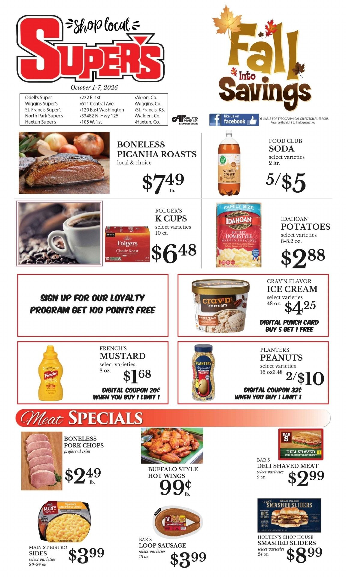 Odell's Super's Weekly Ad October 1 - 7, 2026