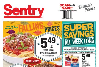Daniels Sentry (Janesville, WI) Weekly Ad October 1 - 7, 2026