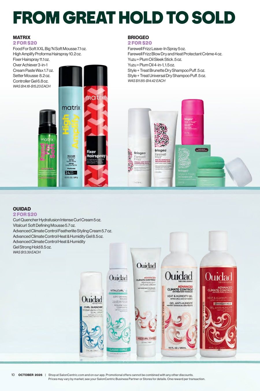 SalonCentric October 2026 Catalog Weekly Ad October 1 - 31, 2026