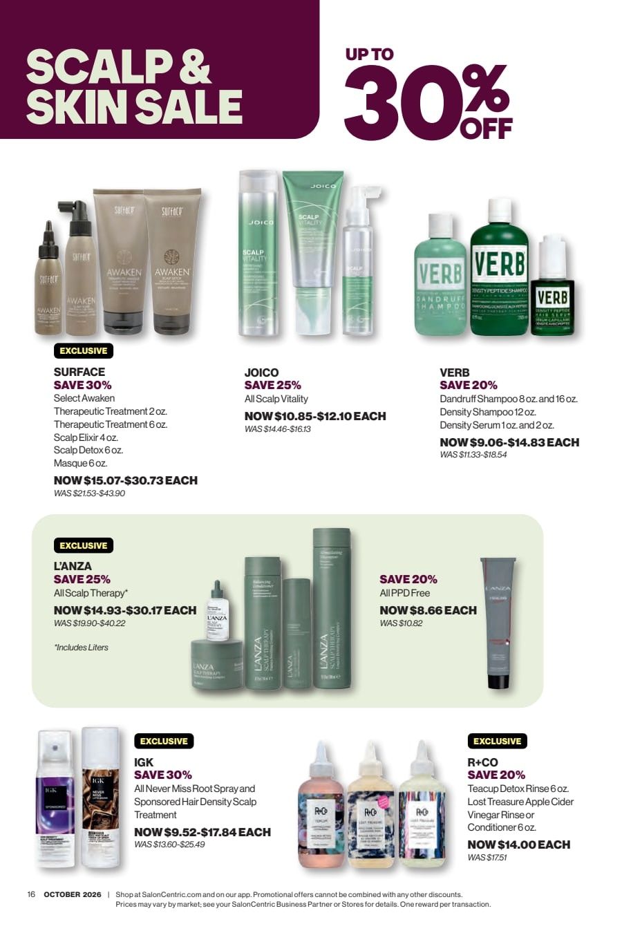 SalonCentric October 2026 Catalog Weekly Ad October 1 - 31, 2026