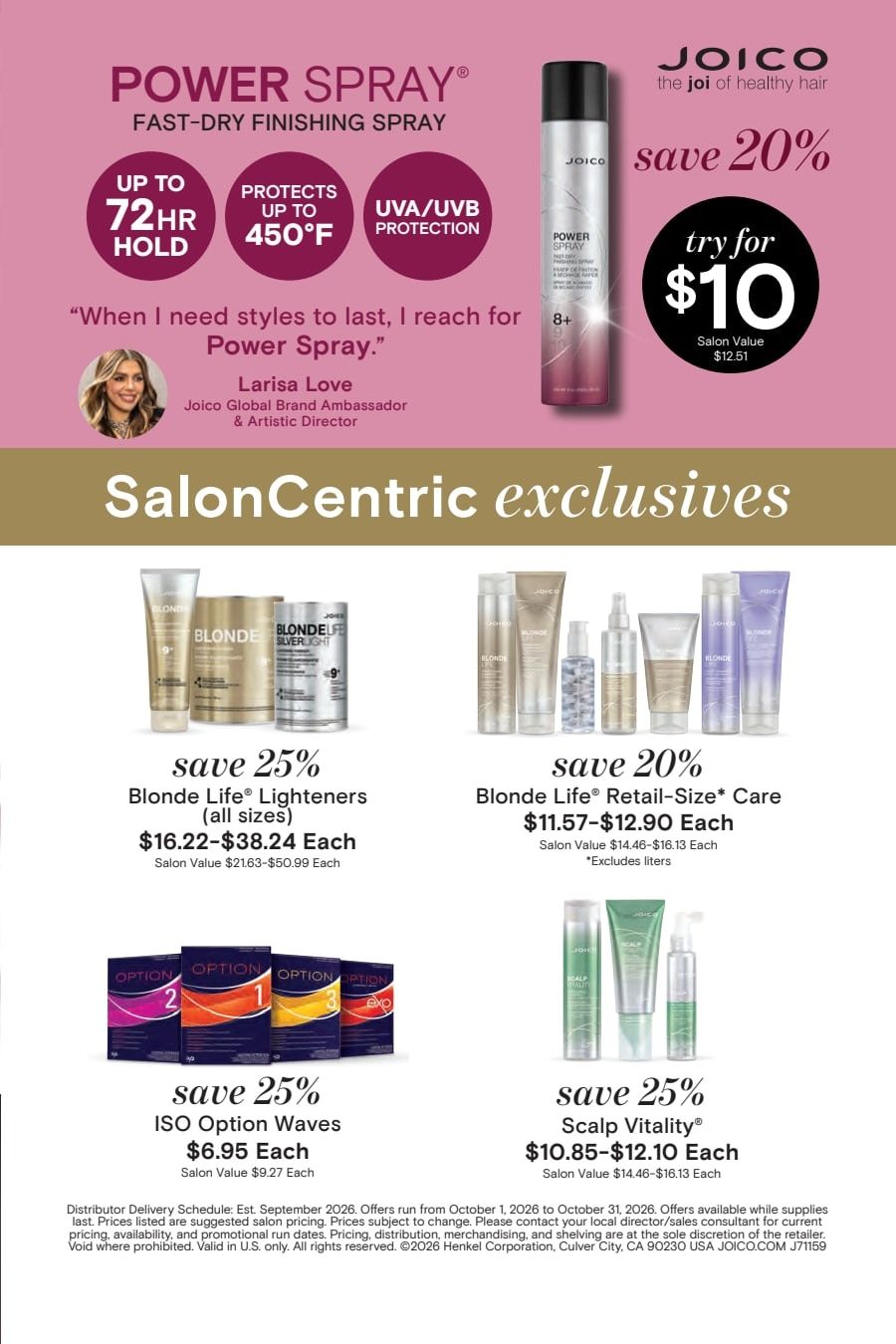 SalonCentric October 2026 Catalog Weekly Ad October 1 - 31, 2026