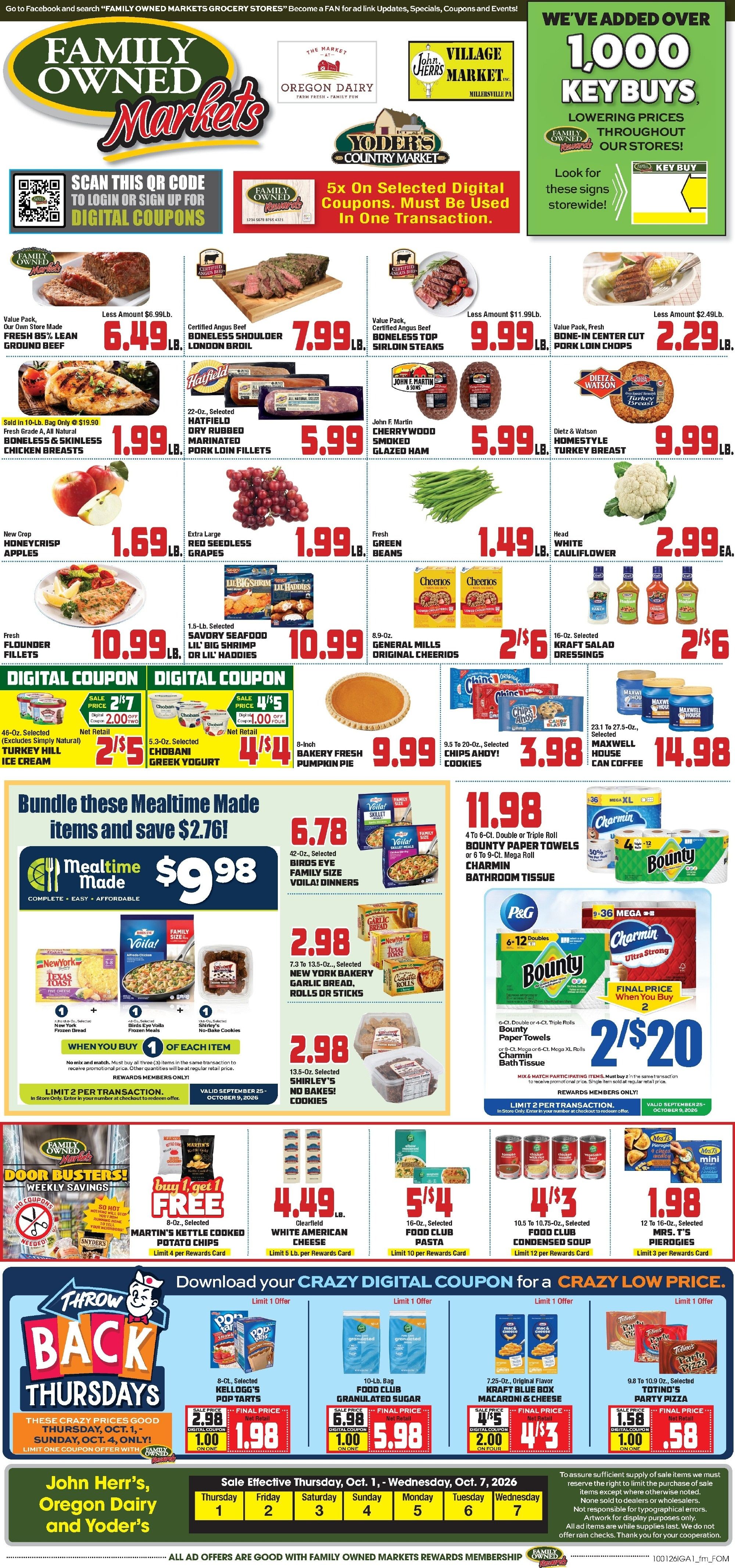 John Herr's Village Market Weekly Ad October 1 - 7, 2026
