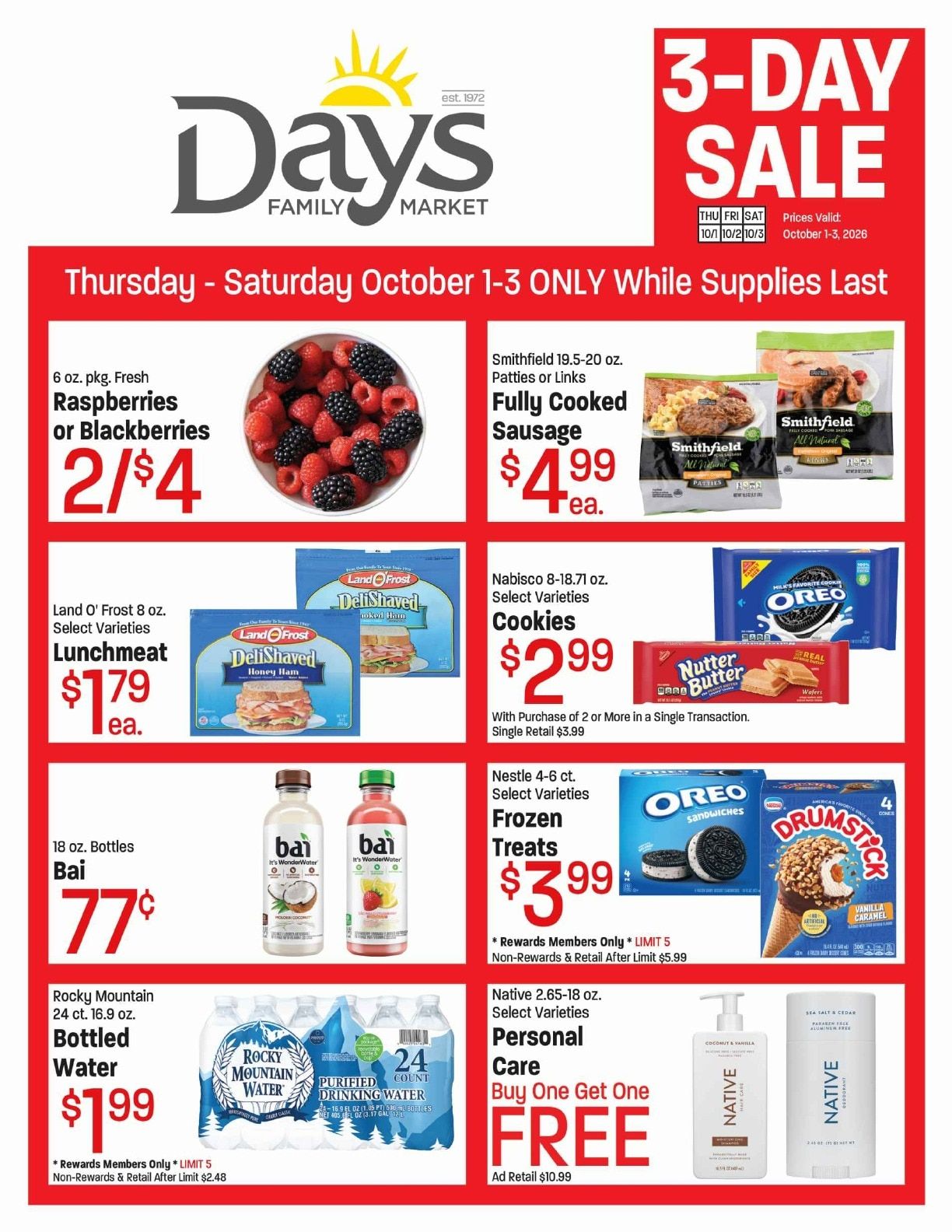 Day's Market Seasonal Savings Weekly Ad October 1 - 3, 2026
