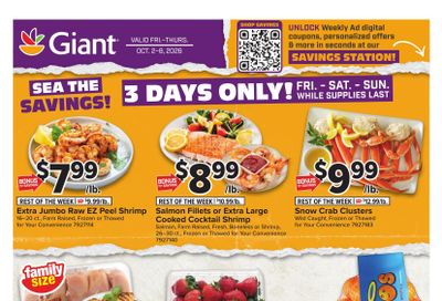 Giant Food (Naval Anacost Annex Area, DC) Weekly Ad October 2 - 8, 2026