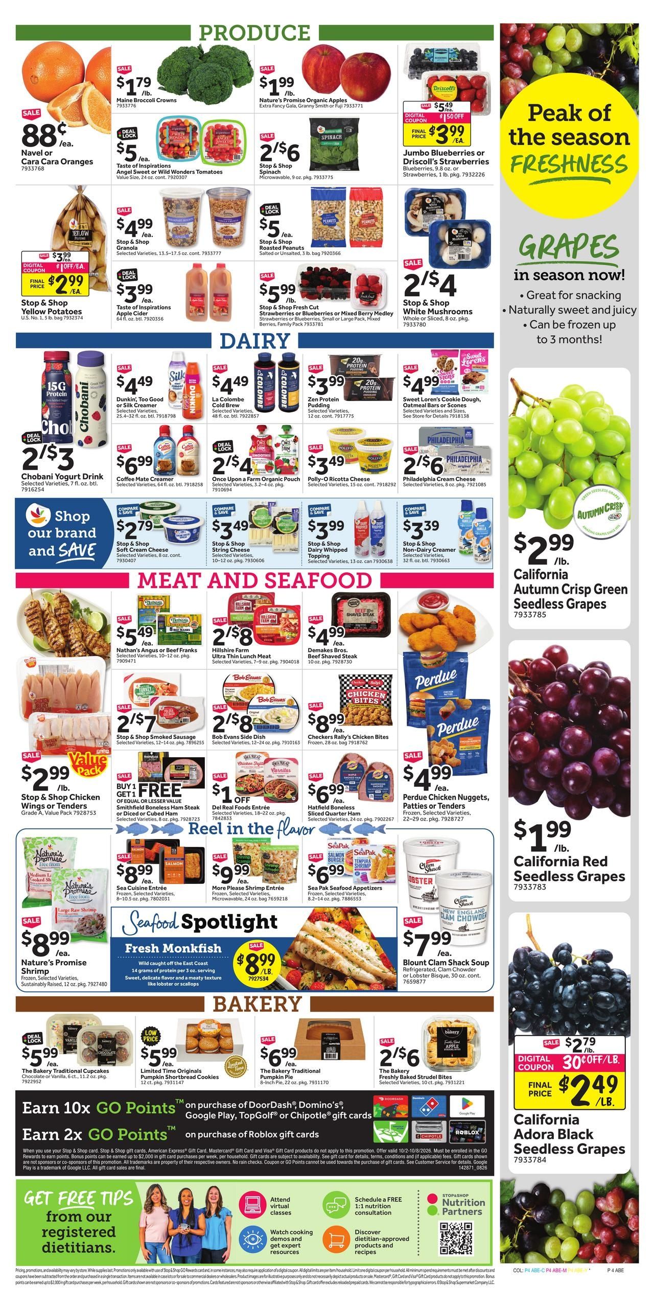 Stop & Shop (Alpine Area, NJ) Weekly Ad October 2 - 8, 2026