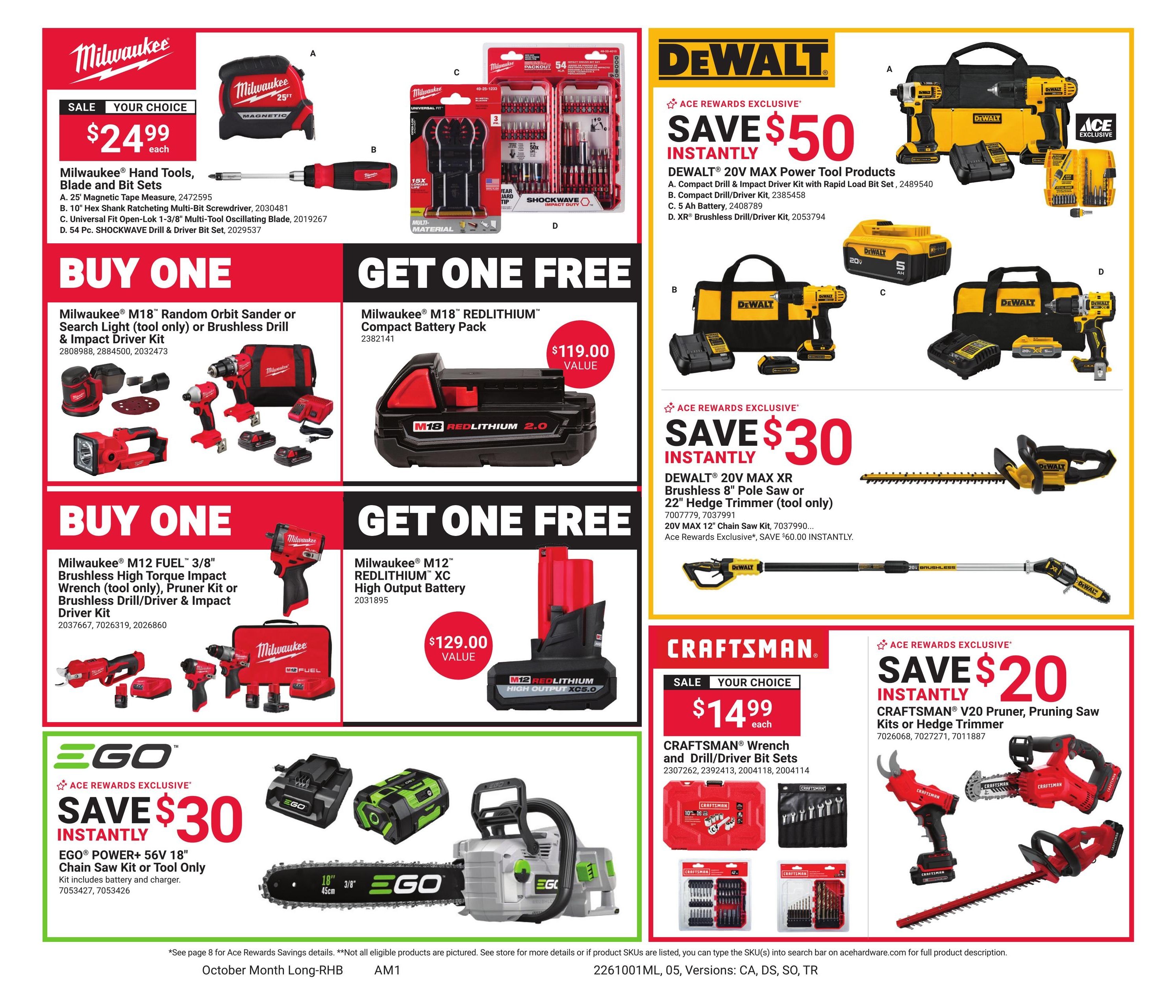 Ace Hardware (Albertville Area, AL) October Month Long Red Hot Buys Weekly Ad October 1 - 31, 2026