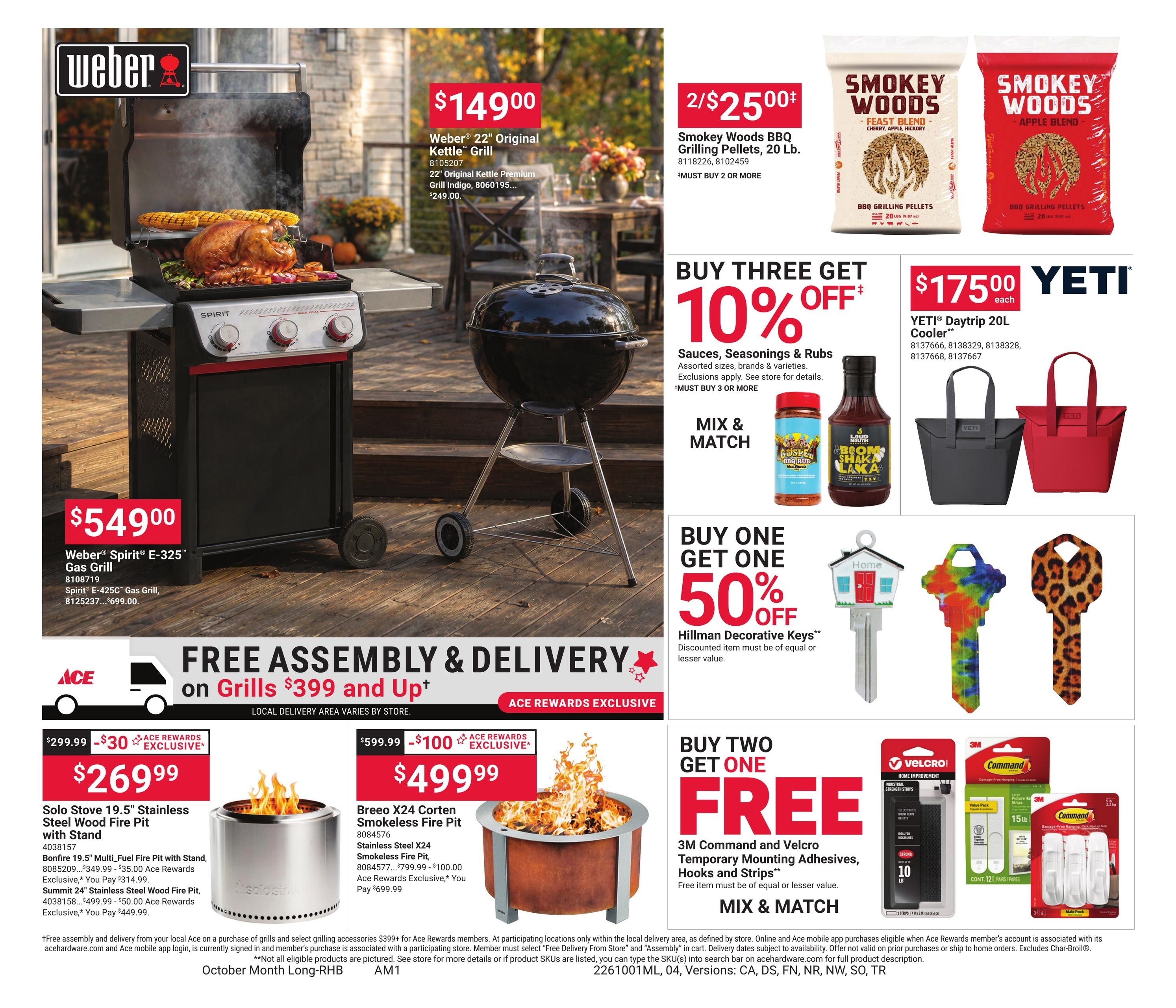 Ace Hardware (Acton Area, CA) October Month Long Red Hot Buys Weekly Ad October 1 - 31, 2026