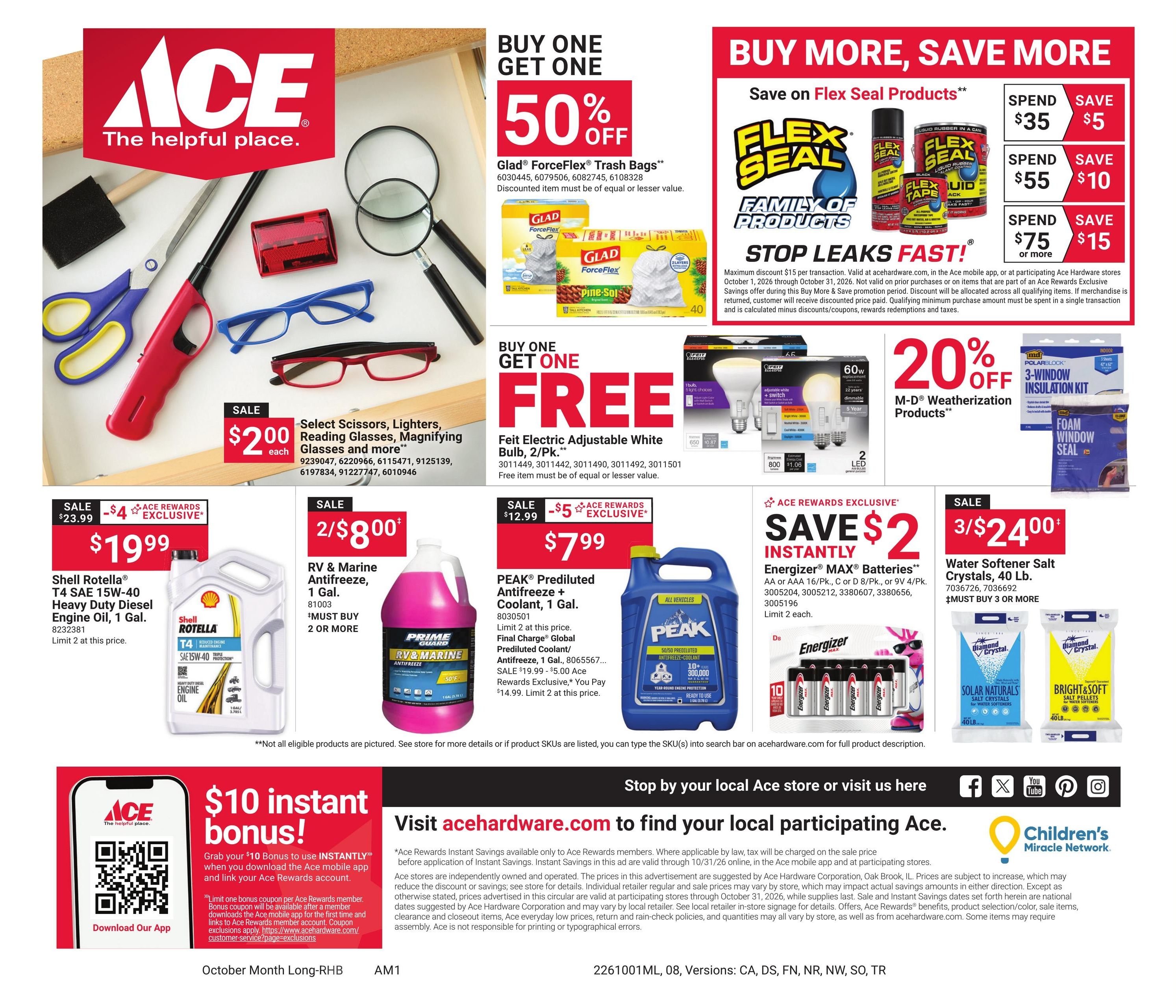 Ace Hardware (Acton Area, CA) October Month Long Red Hot Buys Weekly Ad October 1 - 31, 2026