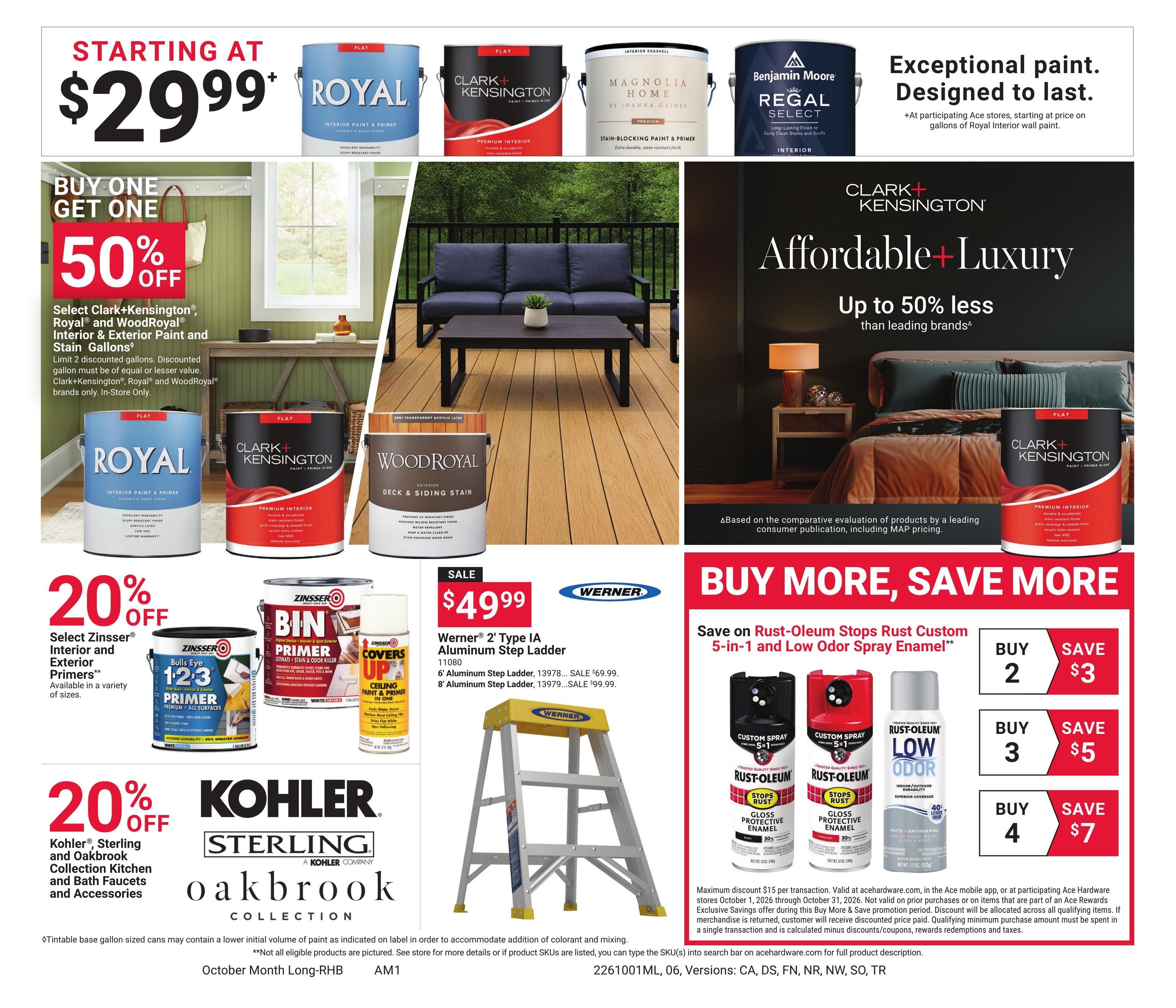 Ace Hardware (Cooper Landing Area, AK) October Month Long Red Hot Buys Weekly Ad October 1 - 31, 2026