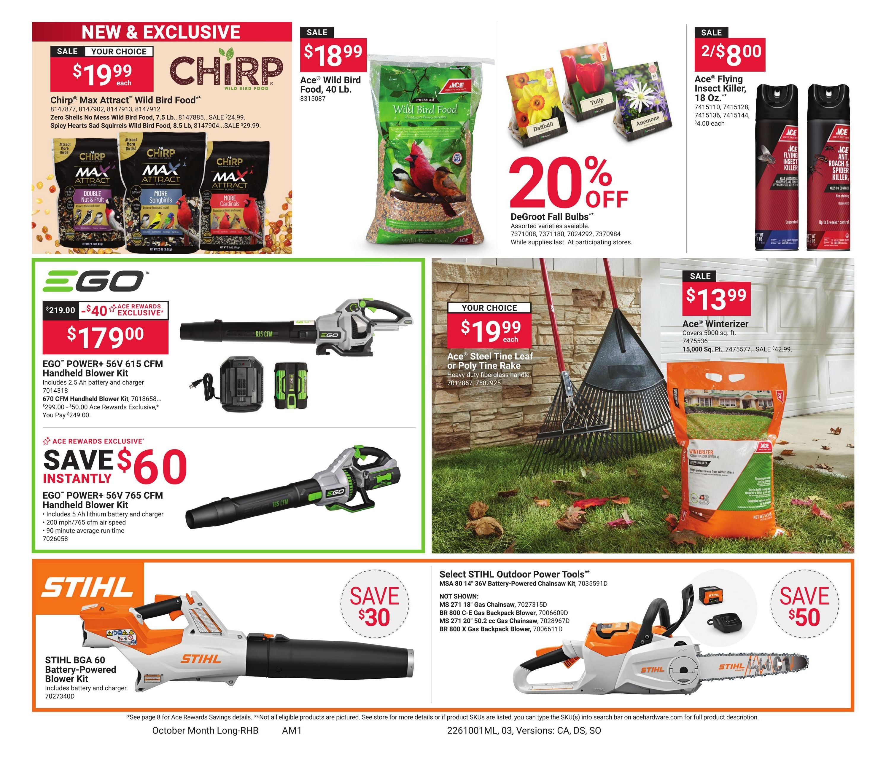 Ace Hardware (Ajo Area, AZ) October Month Long Red Hot Buys Weekly Ad October 1 - 31, 2026