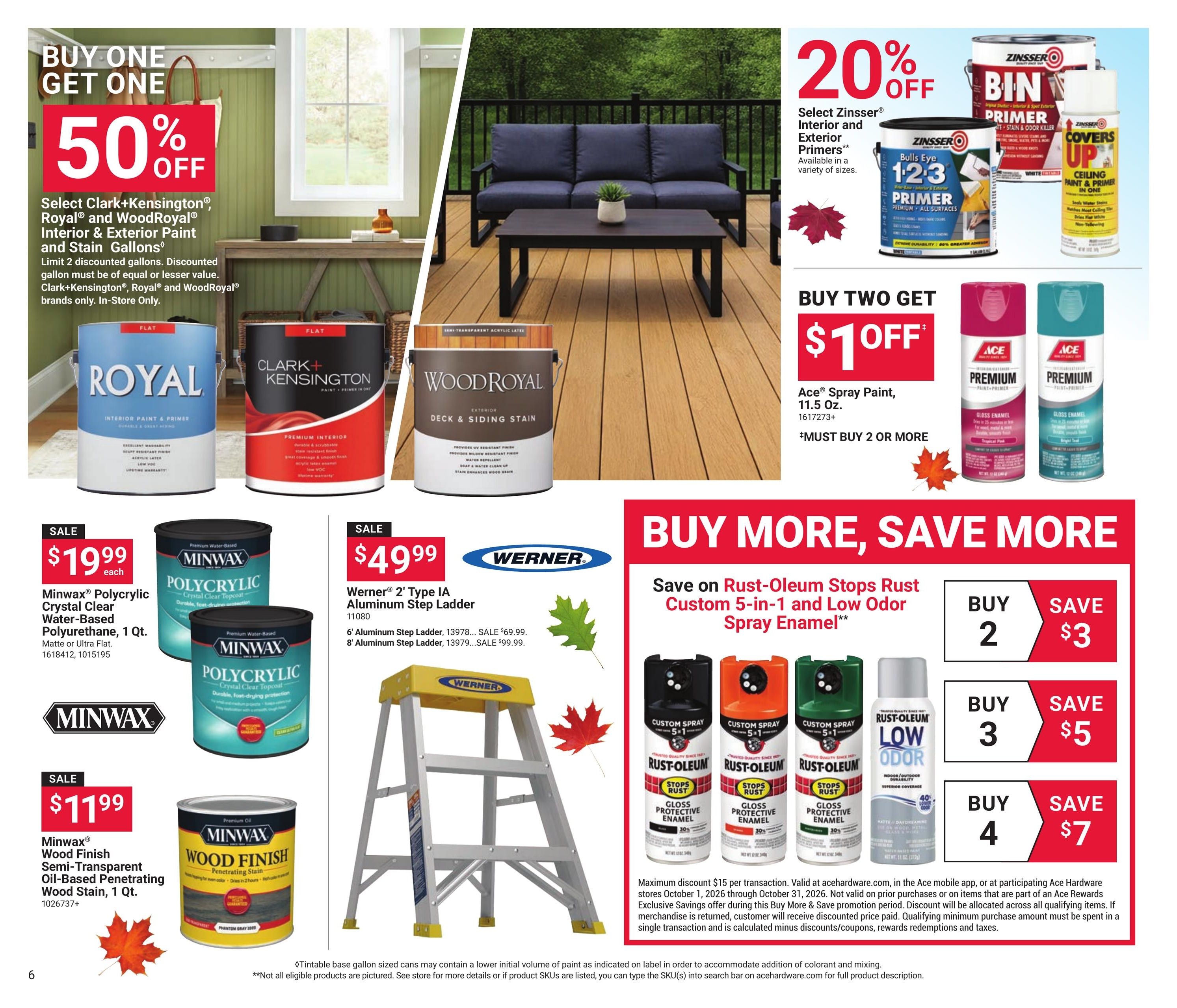 Ace Hardware (Altamonte Springs Area, FL) Fall Into Savings Weekly Ad October 1 - 31, 2026