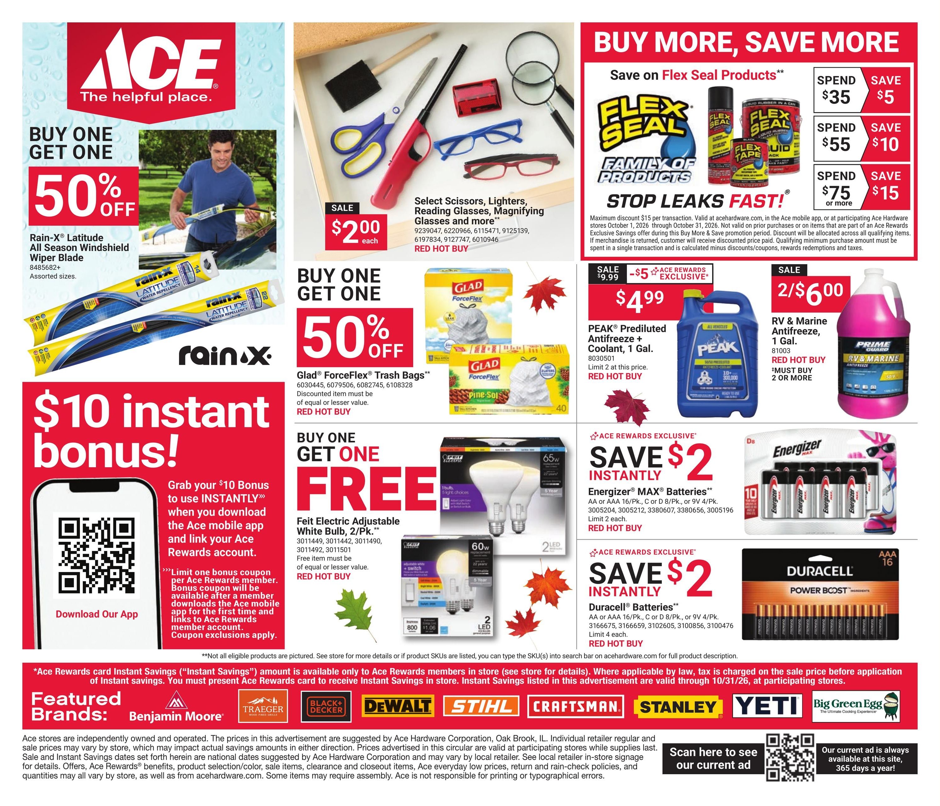 Ace Hardware (Altamonte Springs Area, FL) Fall Into Savings Weekly Ad October 1 - 31, 2026