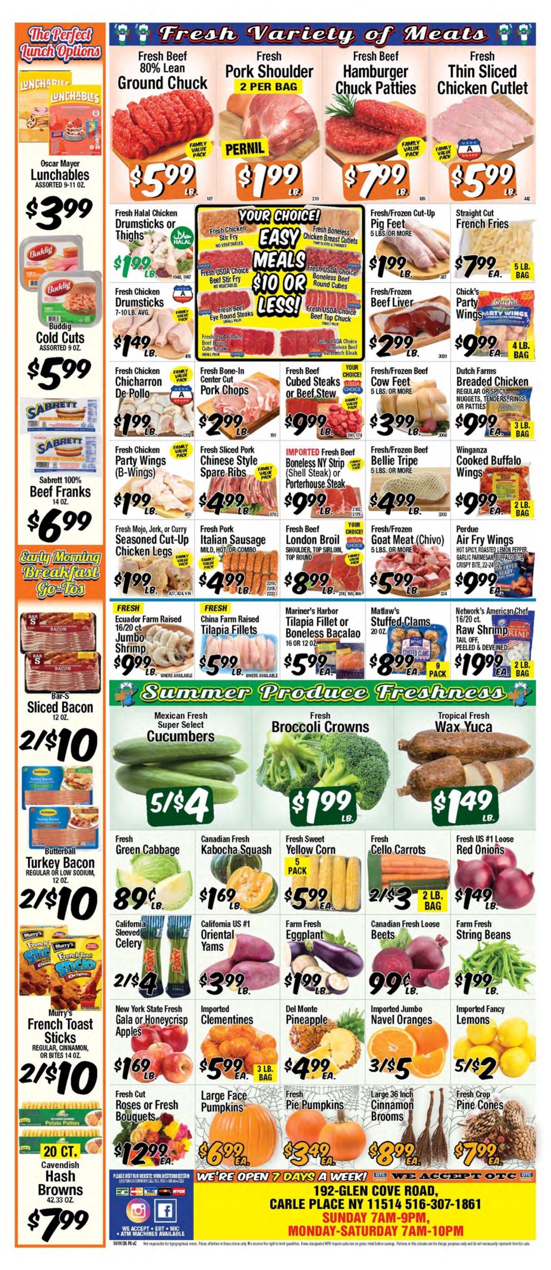 Western Beef (Road Carle Place, NY) Weekly Ad October 1 - 7, 2026