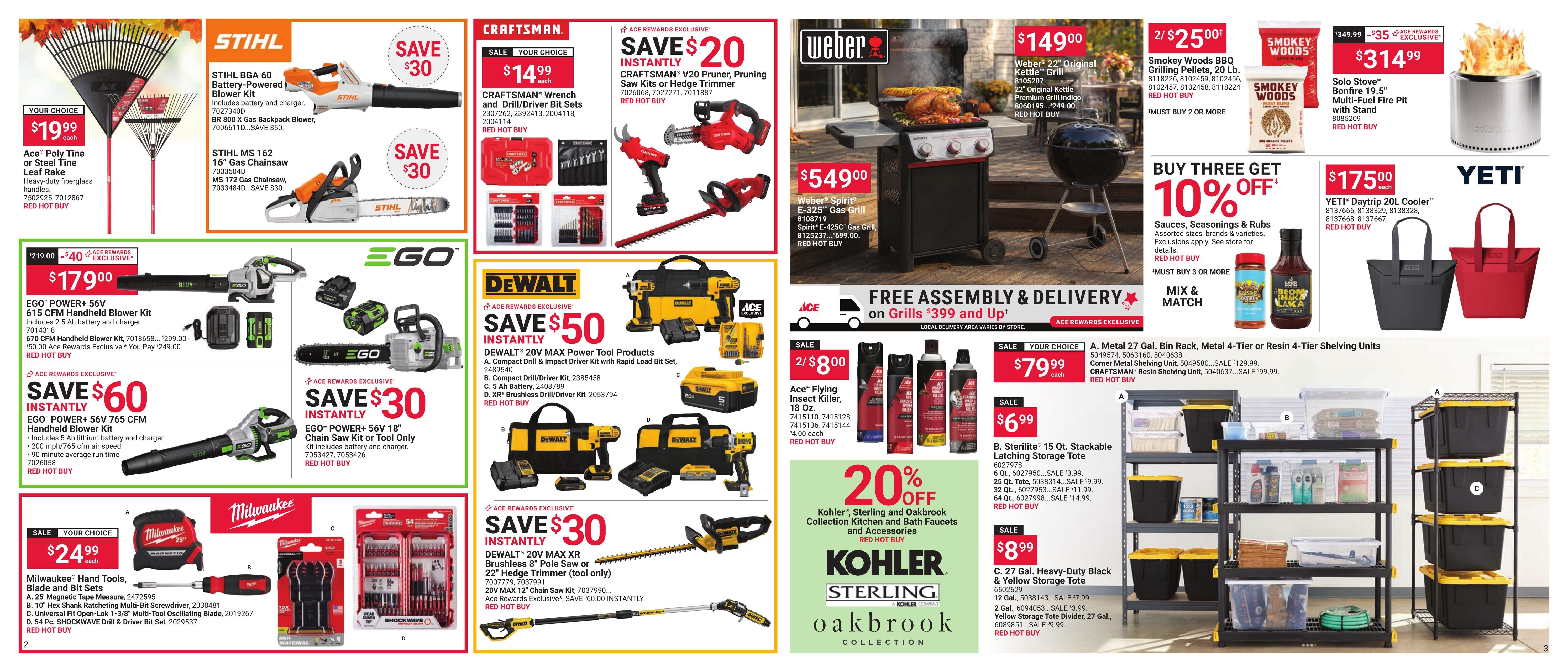 Ace Hardware (Deridder Area, LA) Fall Into Savings Weekly Ad October 1 - 31, 2026