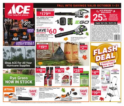 Ace Hardware October Month Long Weekly Ad October 1 - 31, 2026
