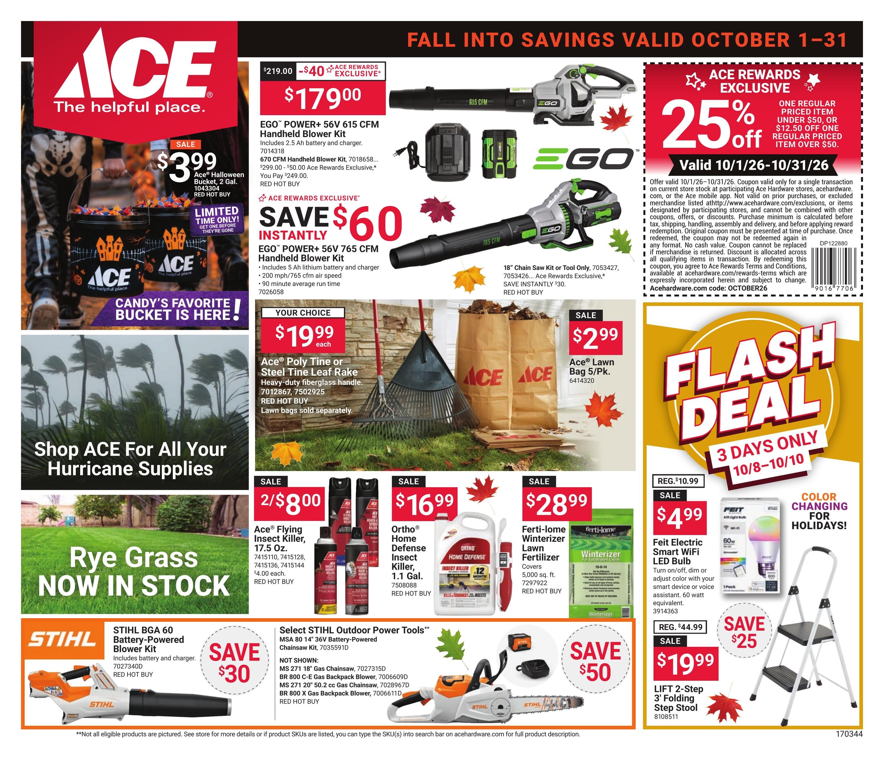Ace Hardware October Month Long Weekly Ad October 1 - 31, 2026