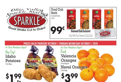 Sparkle Markets (Ohio, West Virginia) Weekly Ad October 1 - 7, 2026