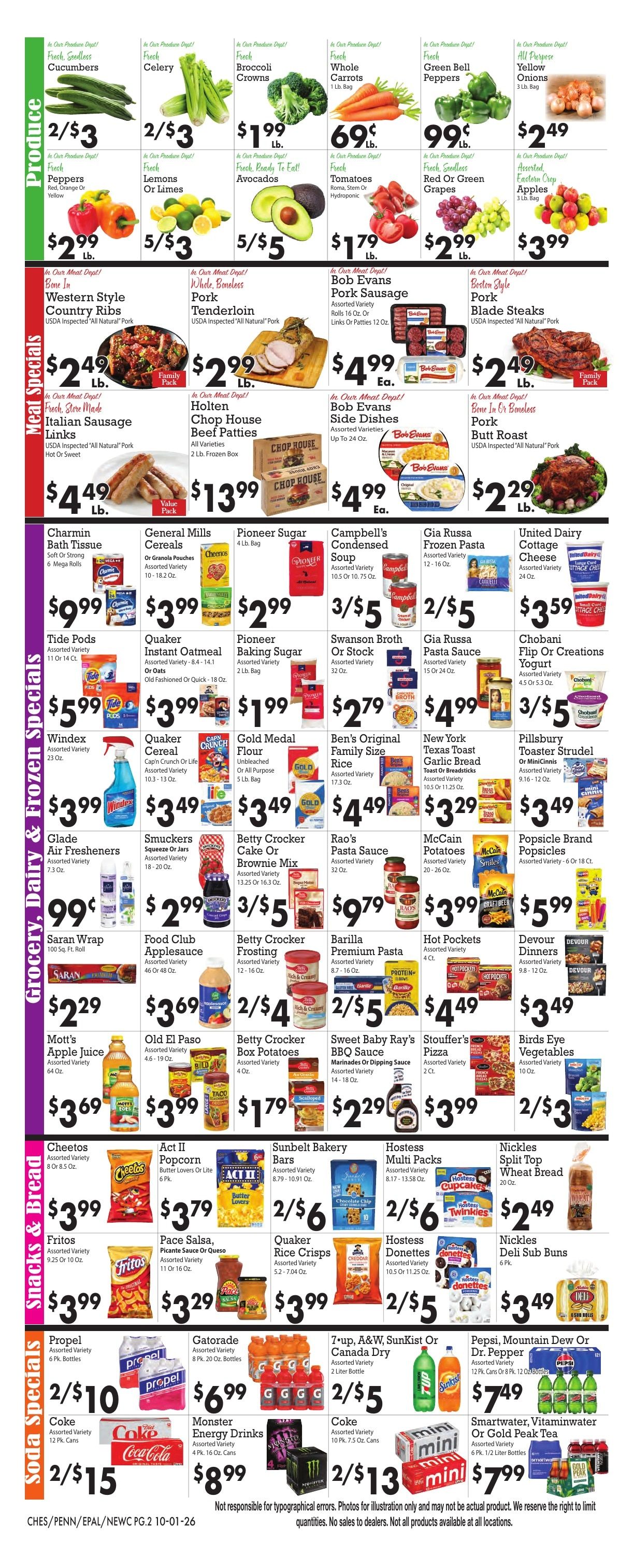 Sparkle Markets (Ohio, West Virginia) Weekly Ad October 1 - 7, 2026