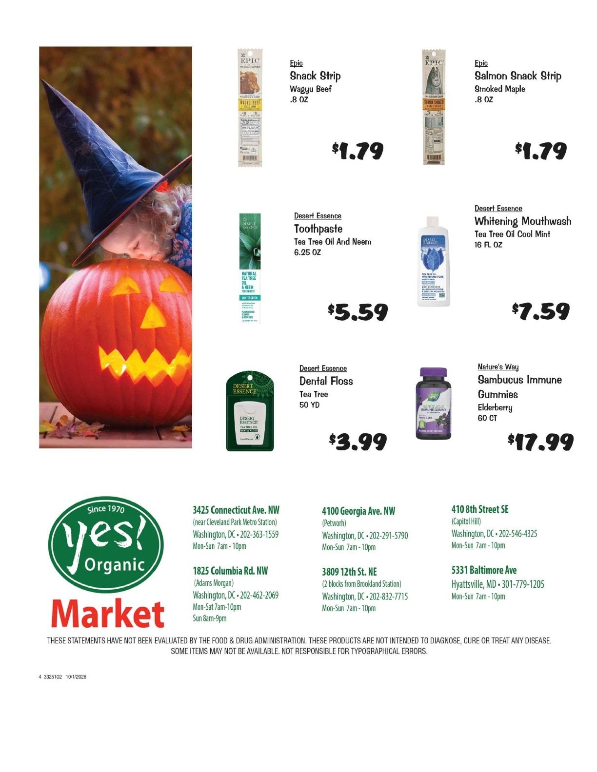 Yes! Organic Market Monthly Sales Weekly Ad October 1 - 31, 2026