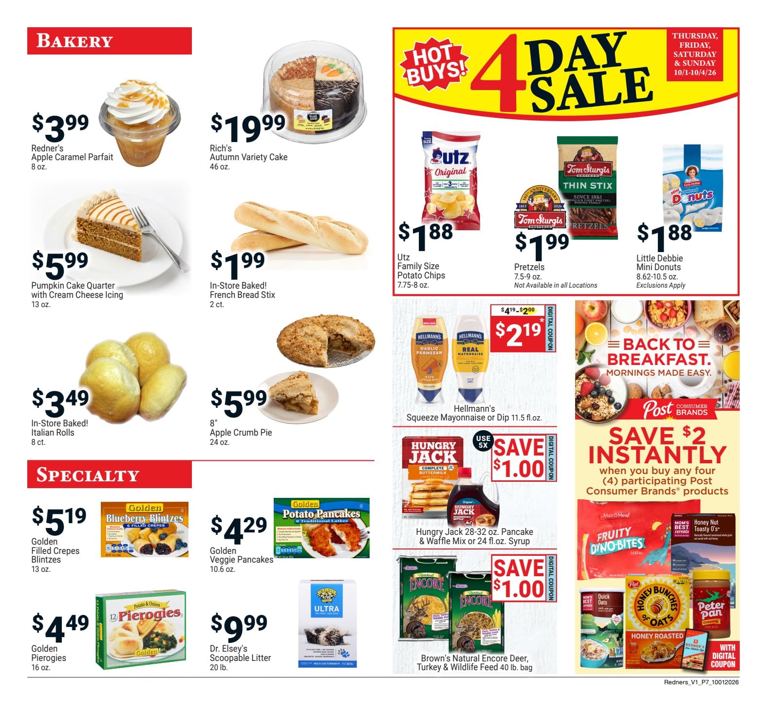 Redner's Markets (Douglassville and other locations, PA) Weekly Ad October 1 - 7, 2026