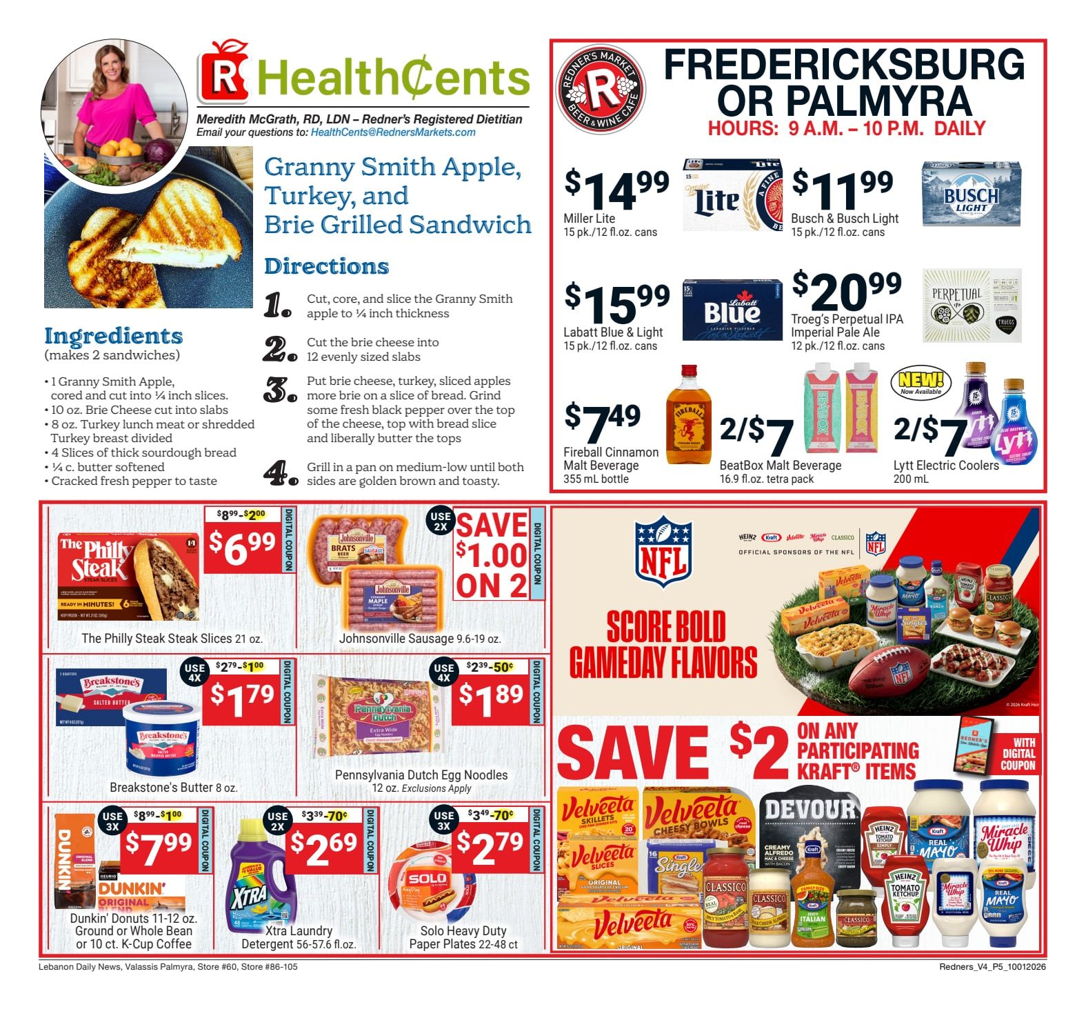 Redner's Markets (Fredericksburg and Palmyra, PA) Weekly Ad October 1 - 7, 2026