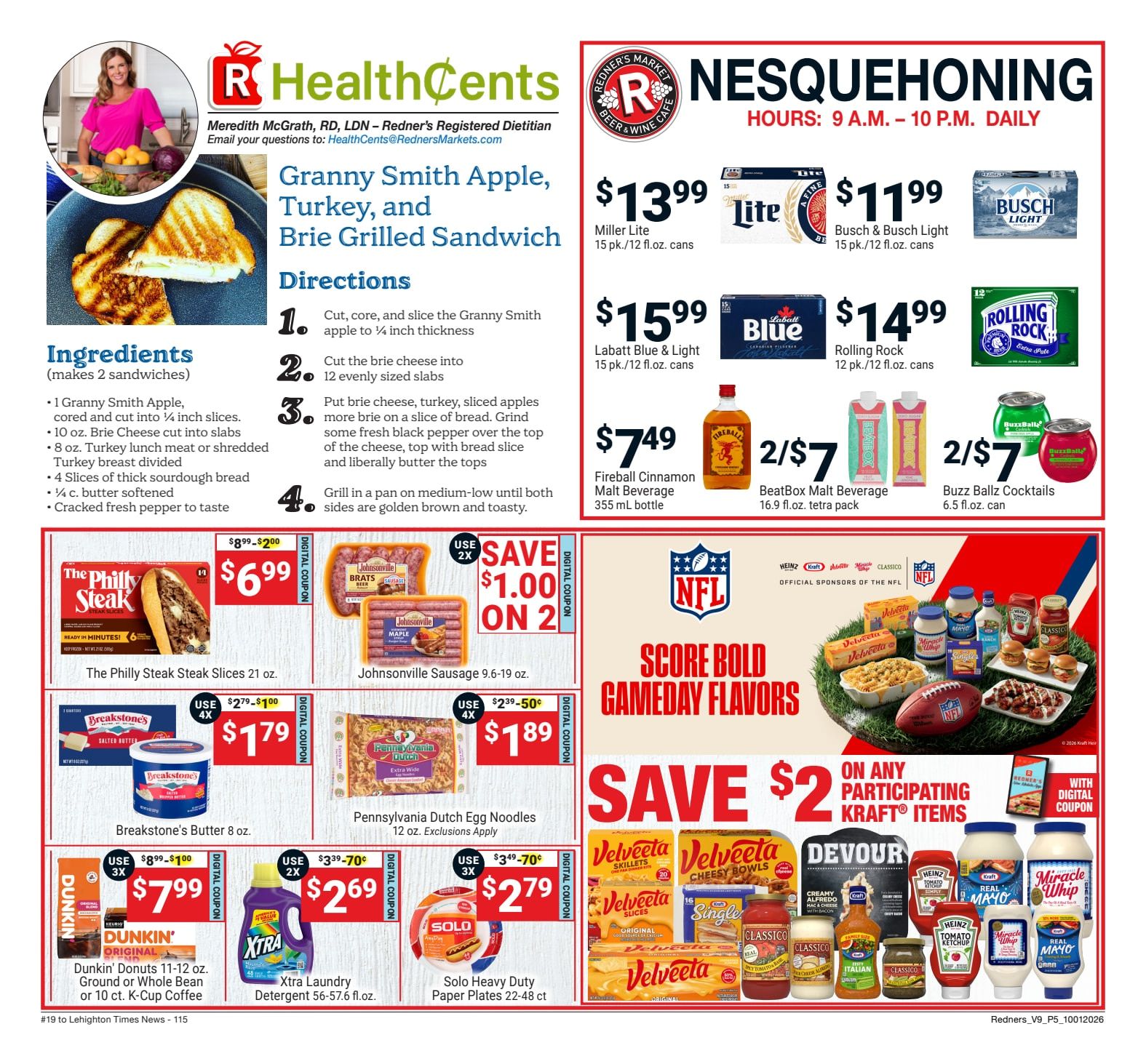 Redner's Markets (Nesquehoning, PA) Weekly Ad October 1 - 7, 2026