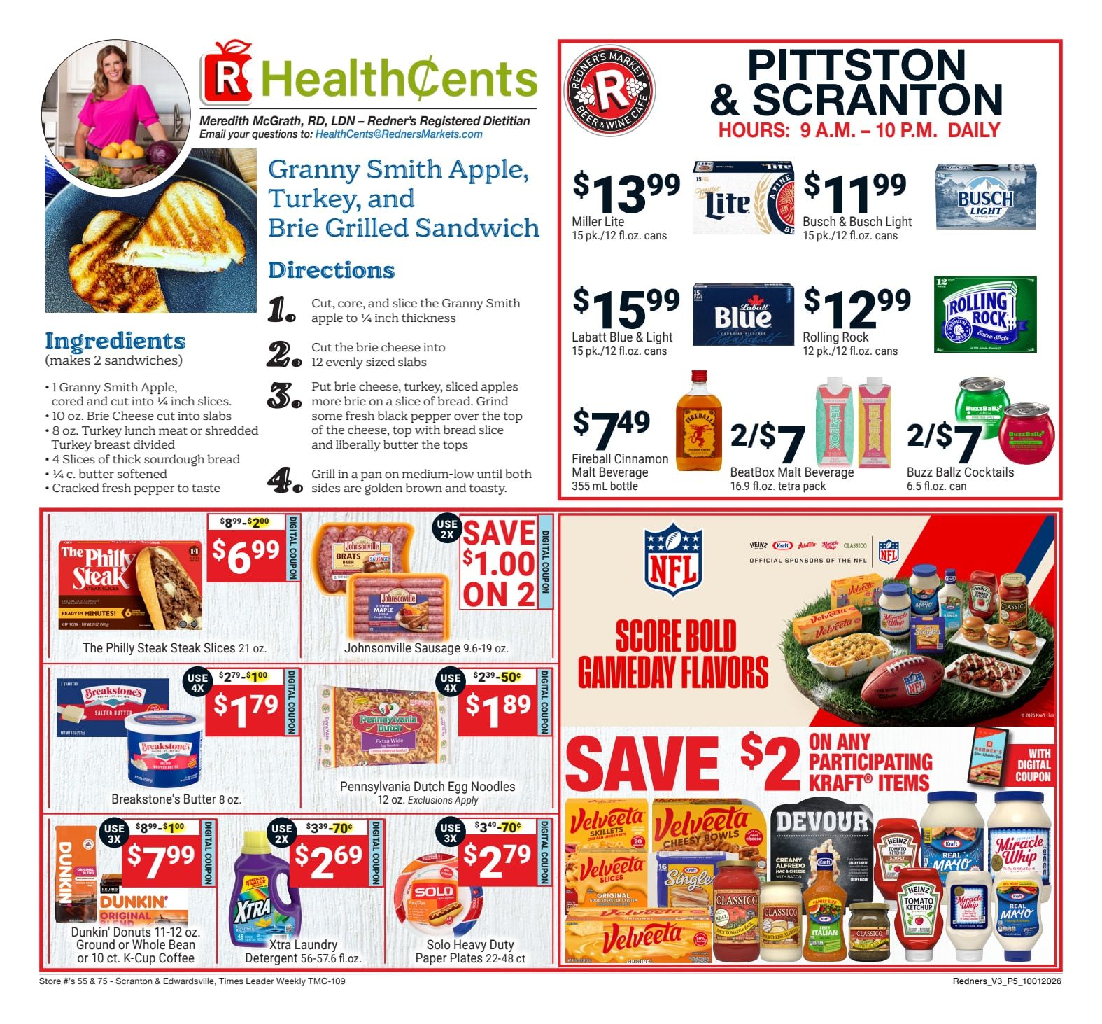 Redner's Markets (Pittston and Scranton, PA) Weekly Ad October 1 - 7, 2026