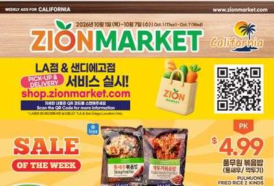Zion Market (California) Weekly Ad October 1 - 7, 2026