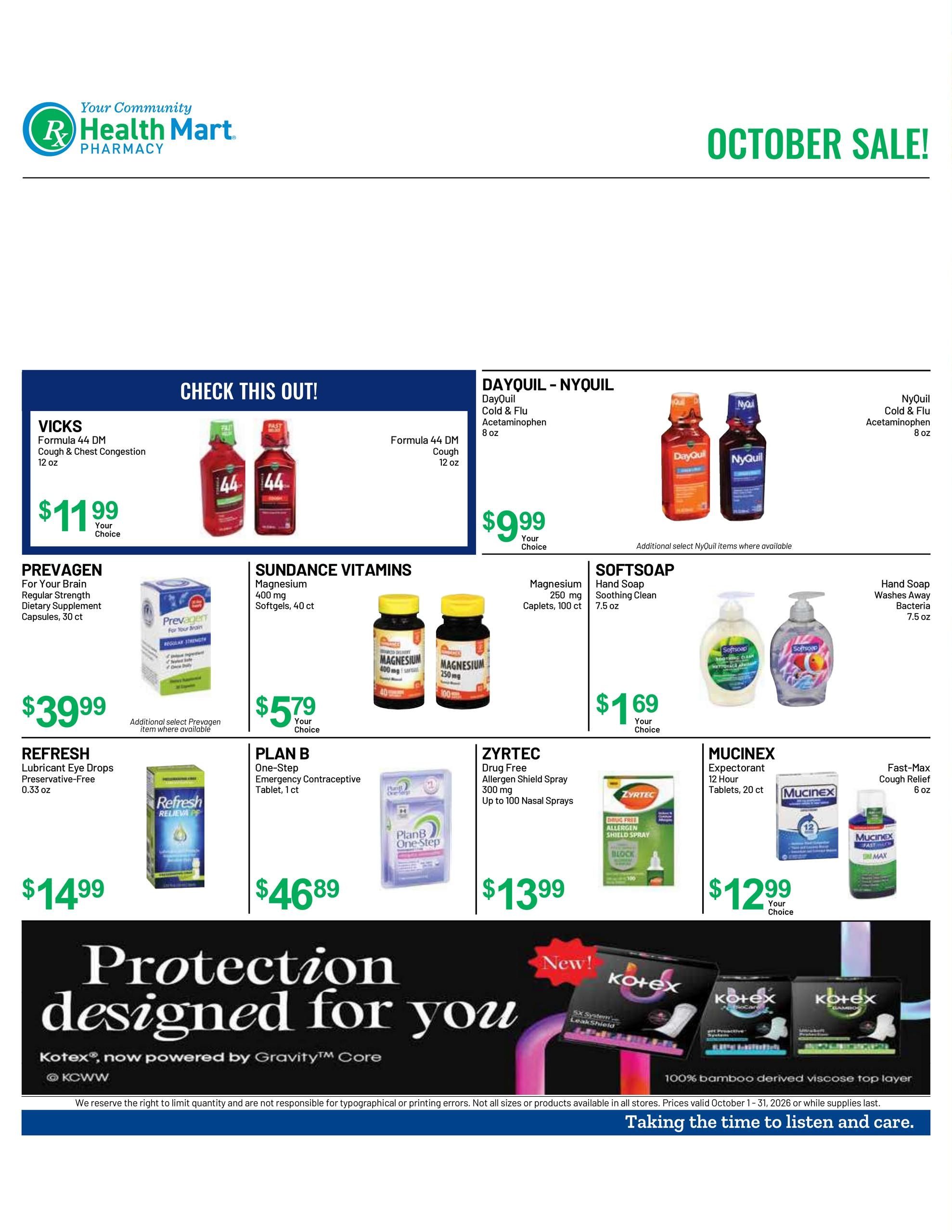 Health Mart Pharmacy Weekly Ad October 1 - 31, 2026