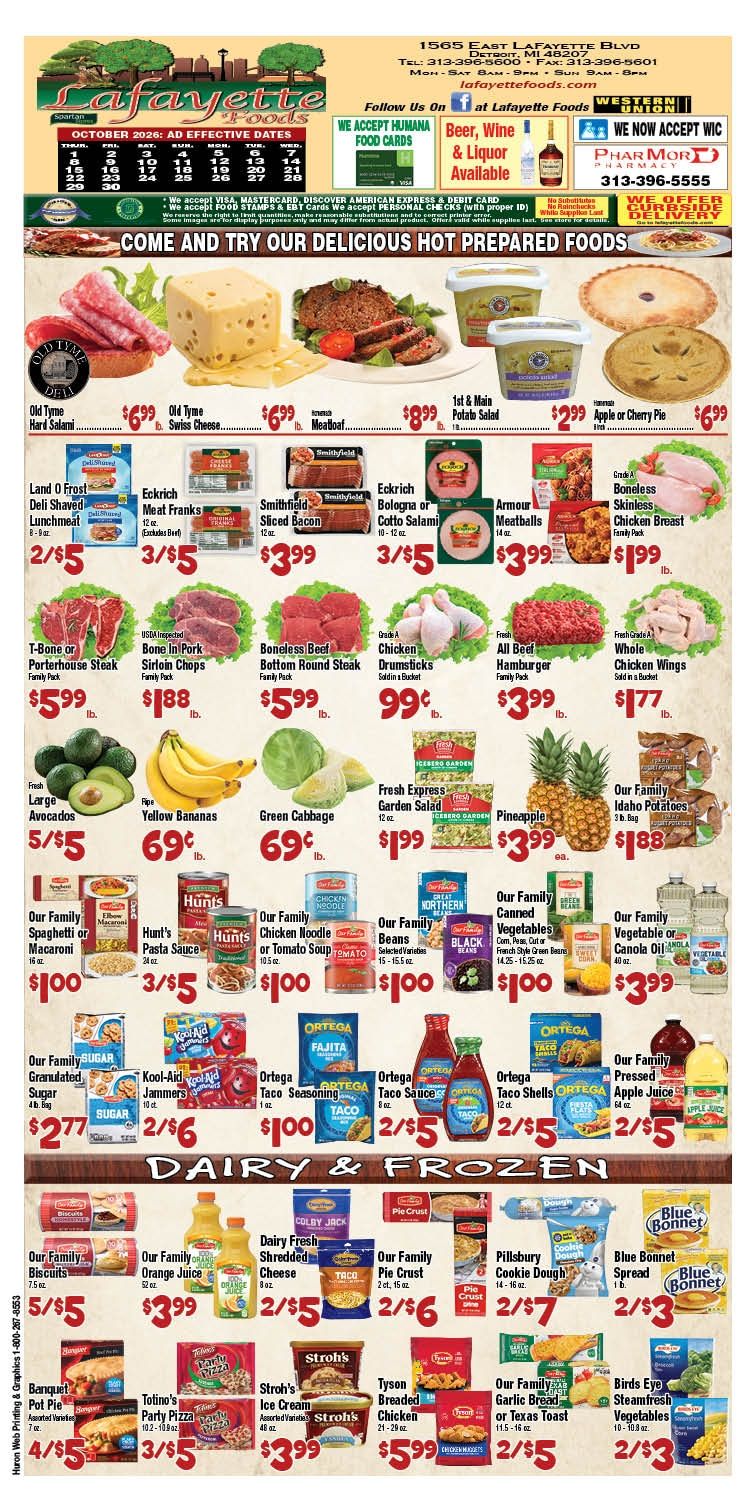 Lafayette Foods Weekly Ad October 1 - 30, 2026