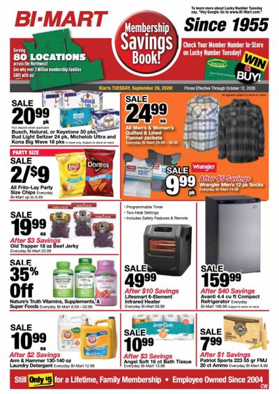 Bi-Mart Weekly Ad September 29 - October 12, 2026