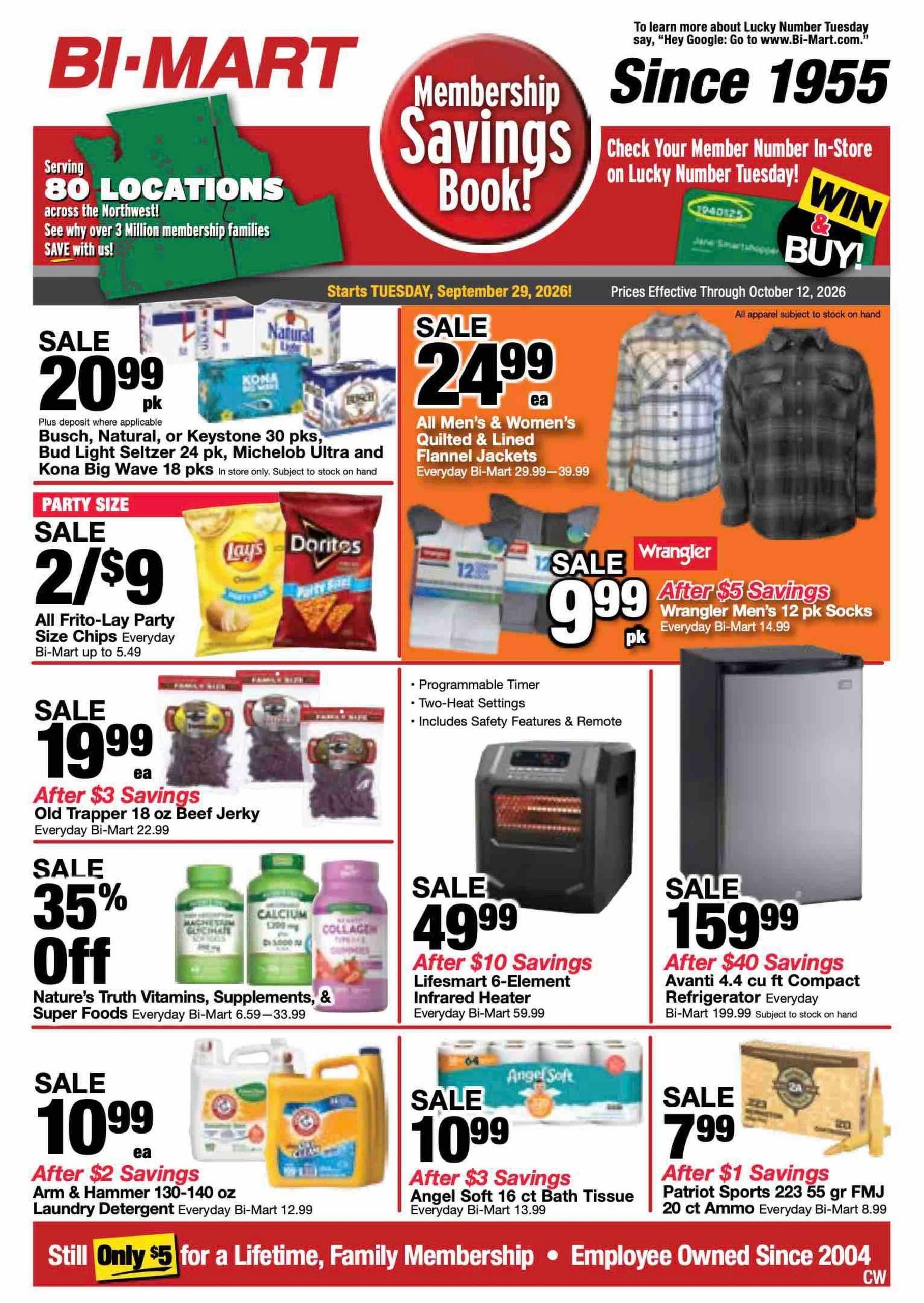 Bi-Mart Weekly Ad September 29 - October 12, 2026