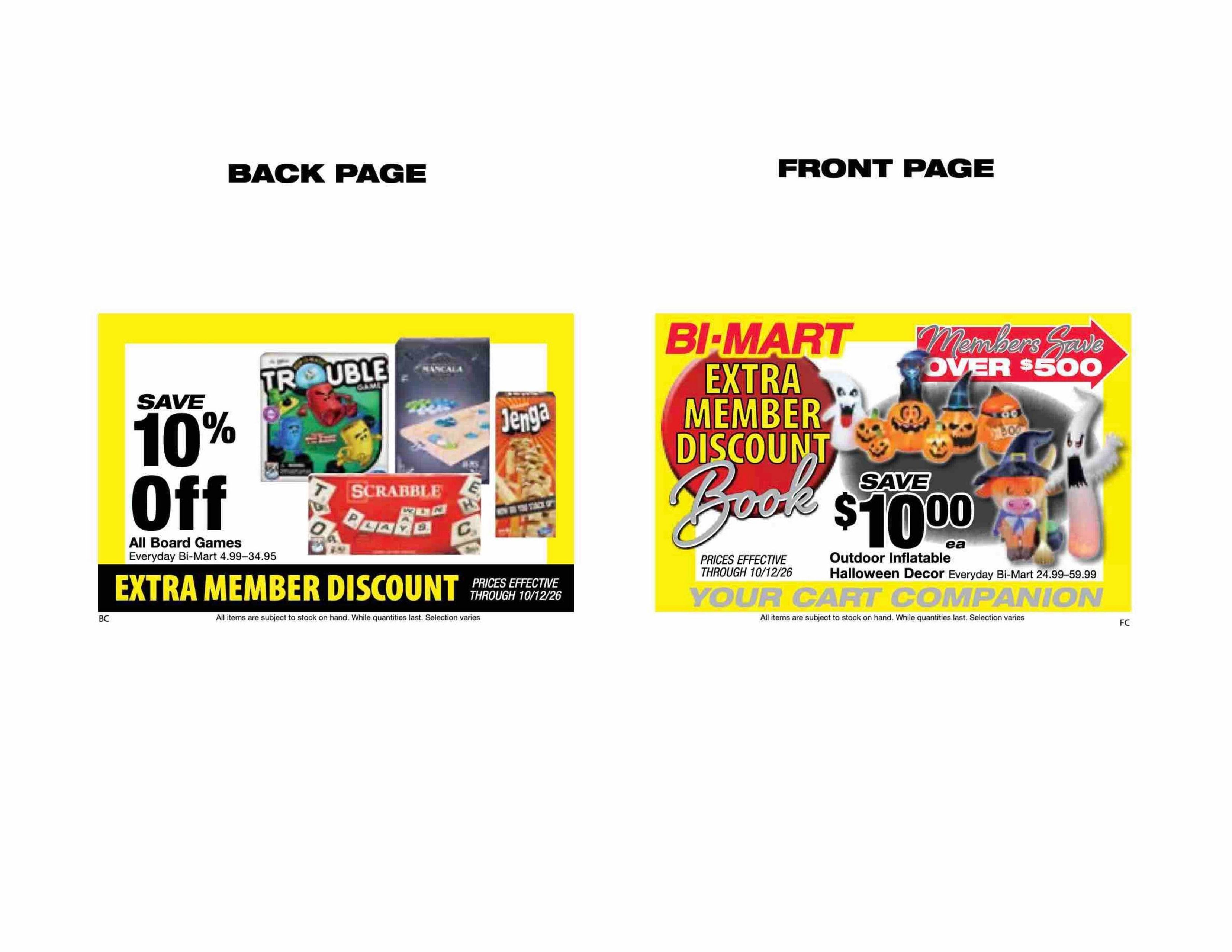 Bi-Mart Weekly Ad September 29 - October 12, 2026