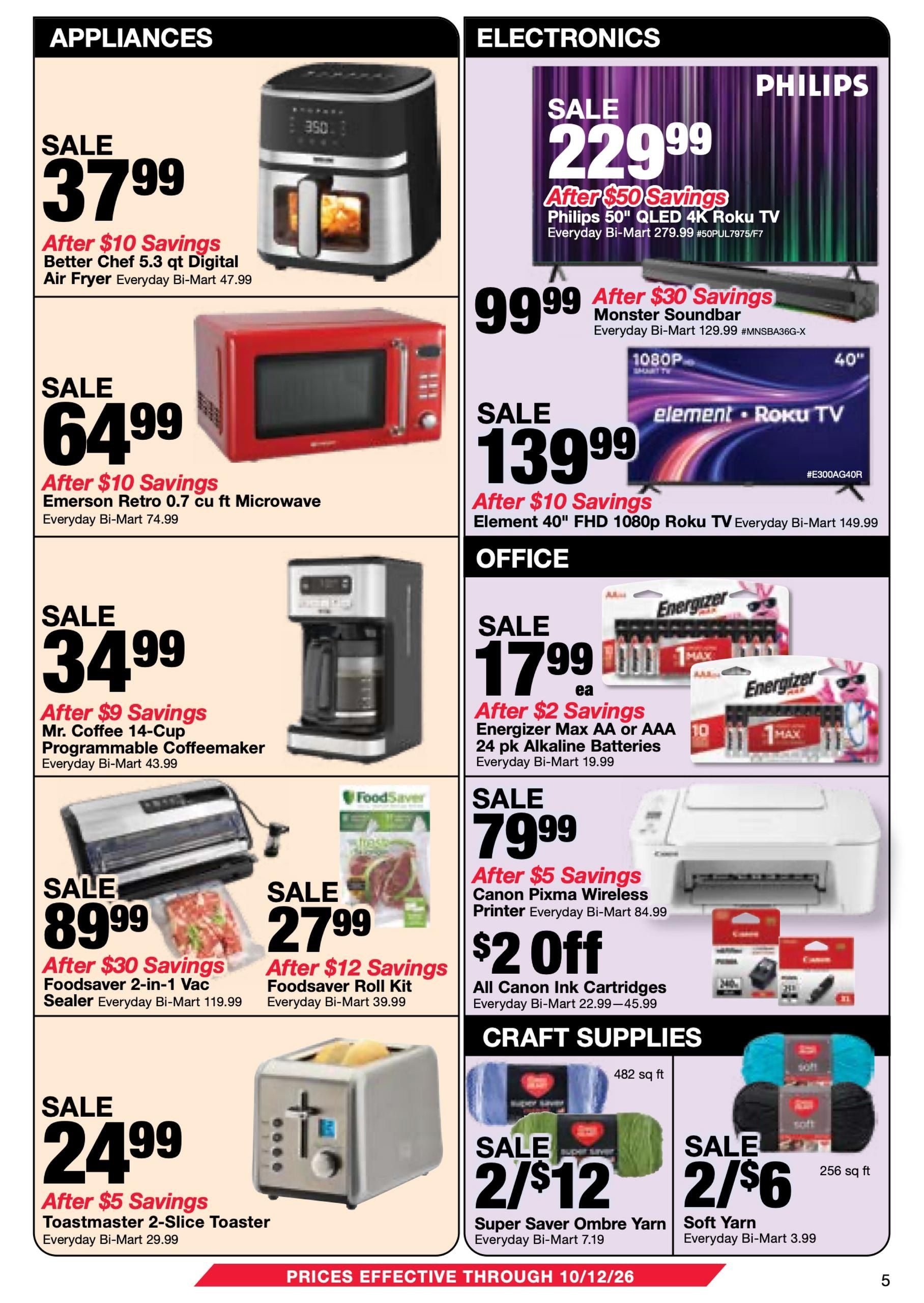Bi-Mart Weekly Ad September 29 - October 12, 2026