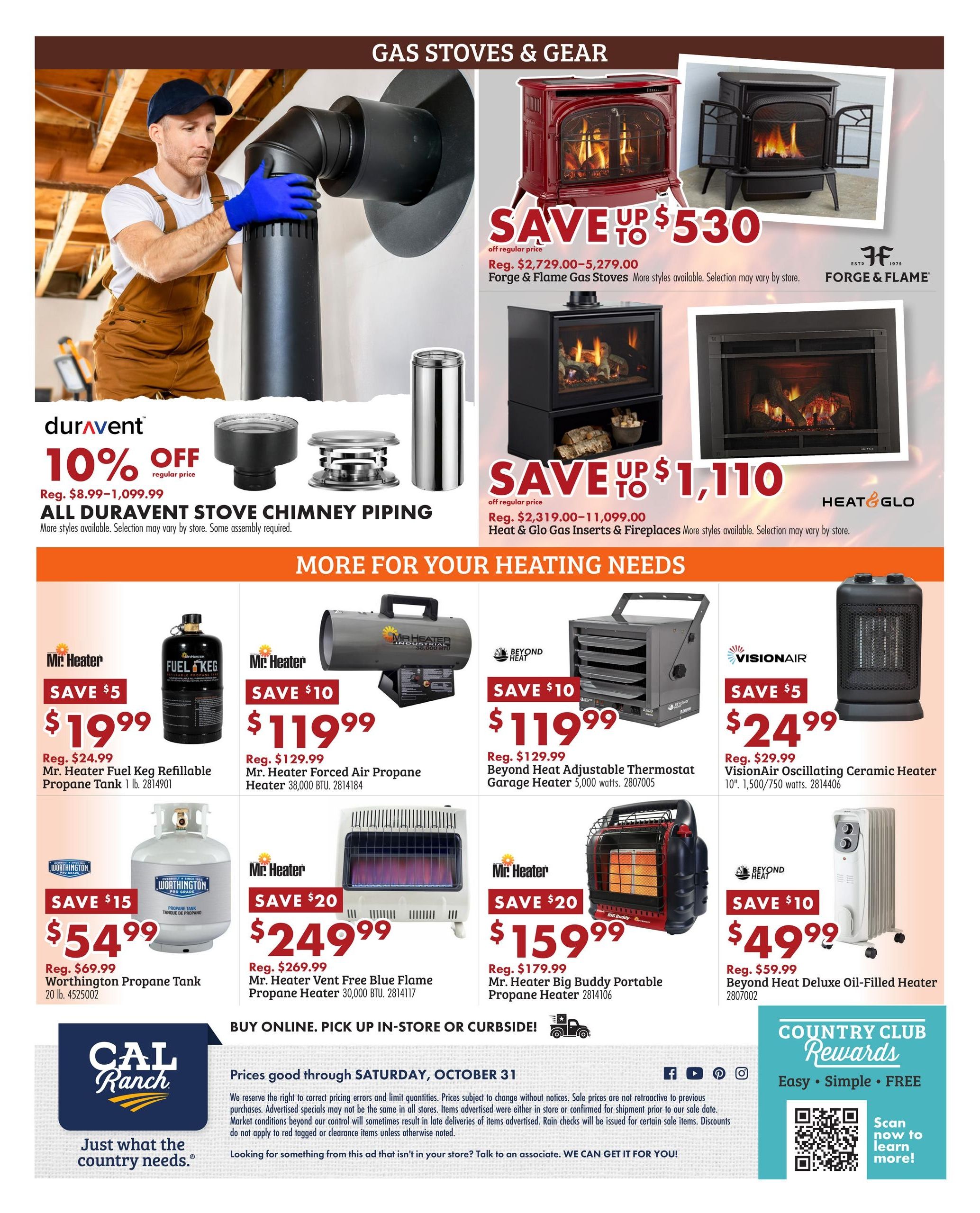 C-A-L Ranch Stores Hearth & Stove Sale Weekly Ad October 1 - 31, 2026