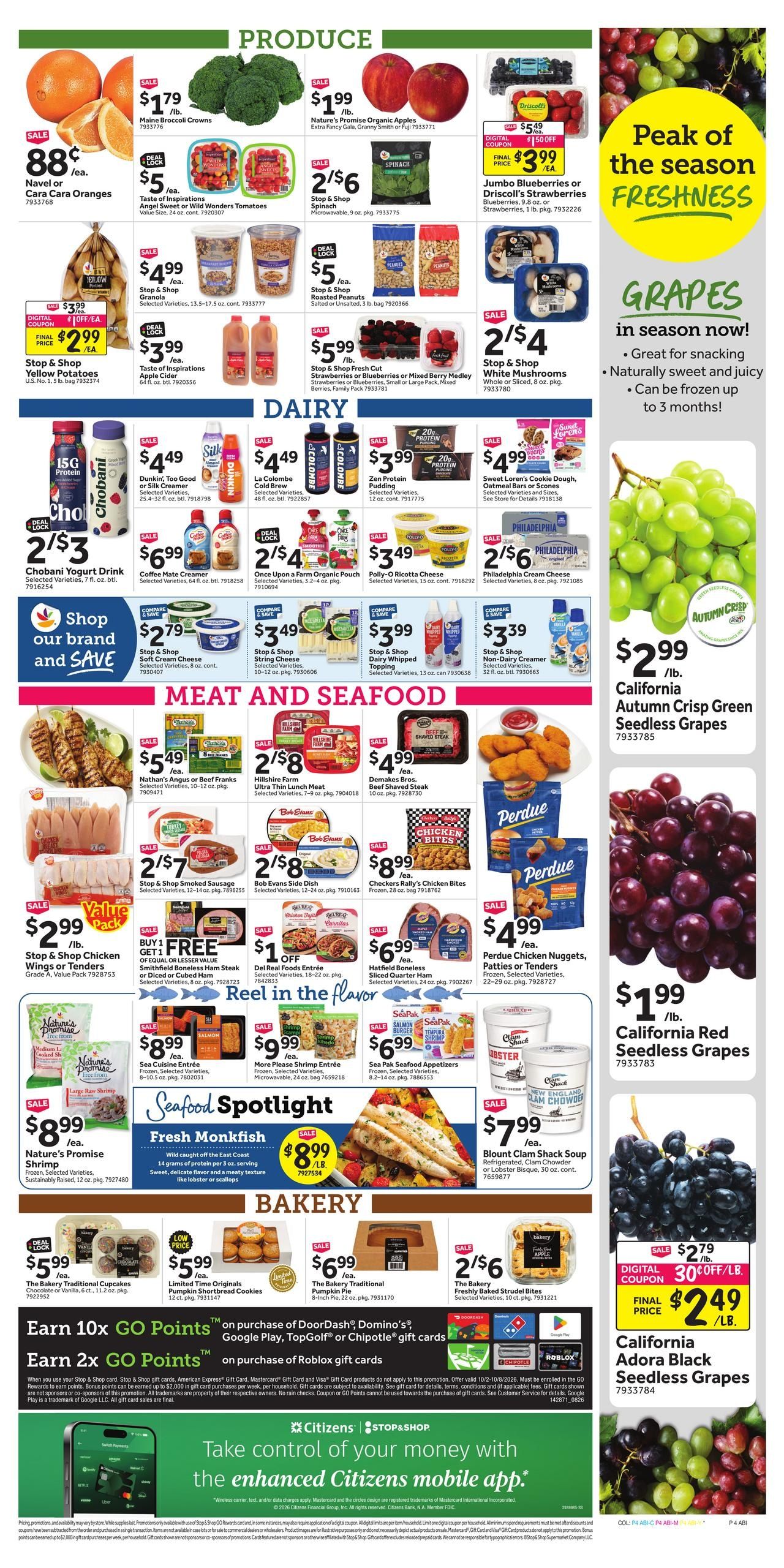 Stop & Shop (Athol Area, MA) Weekly Ad October 2 - 8, 2026