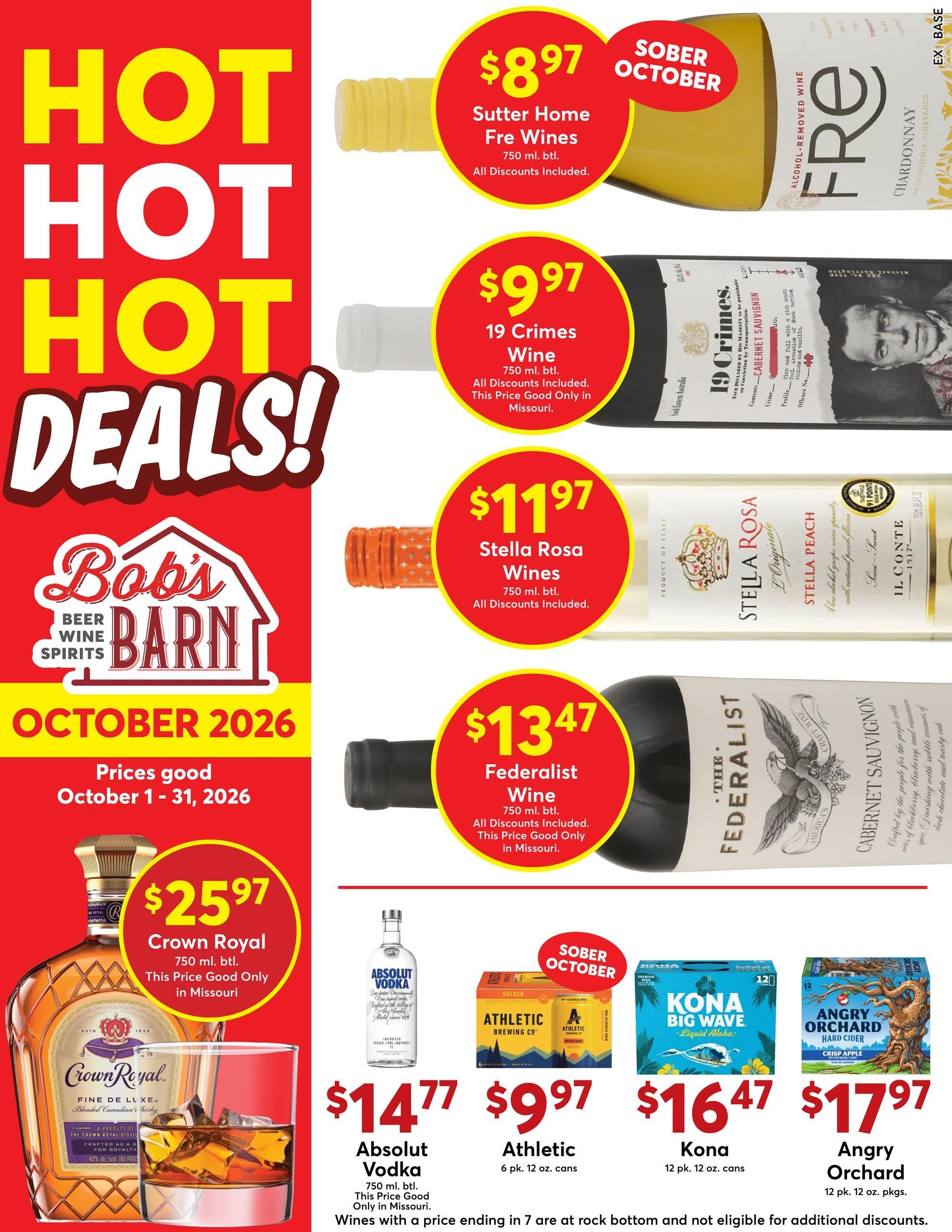 Dierbergs (Saint Clair-St. Louis Area, MO) Bob’s Barn Weekly Ad October 1 - 31, 2026