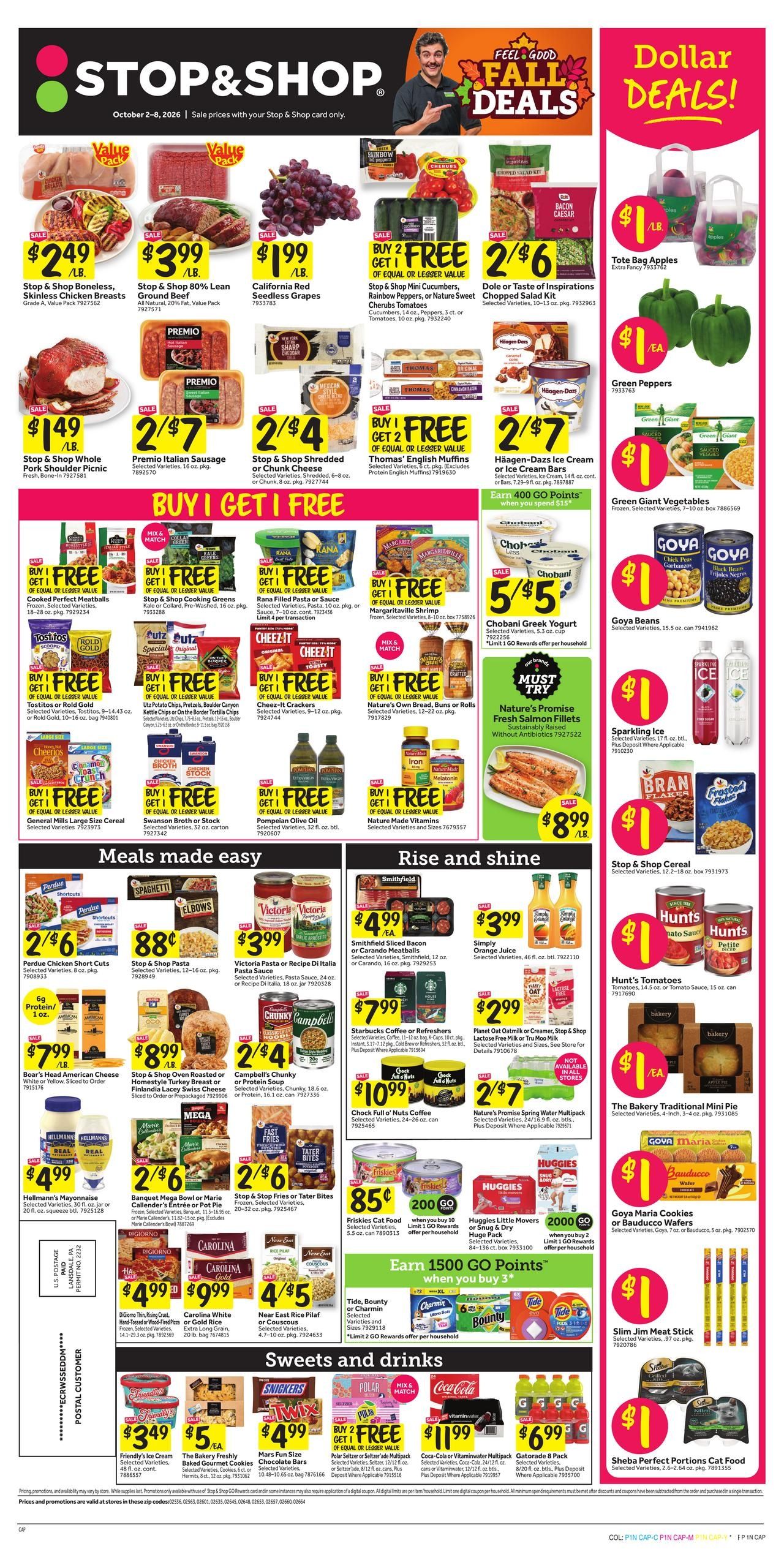 Stop & Shop (Eastham Area, MA) Weekly Ad October 2 - 8, 2026