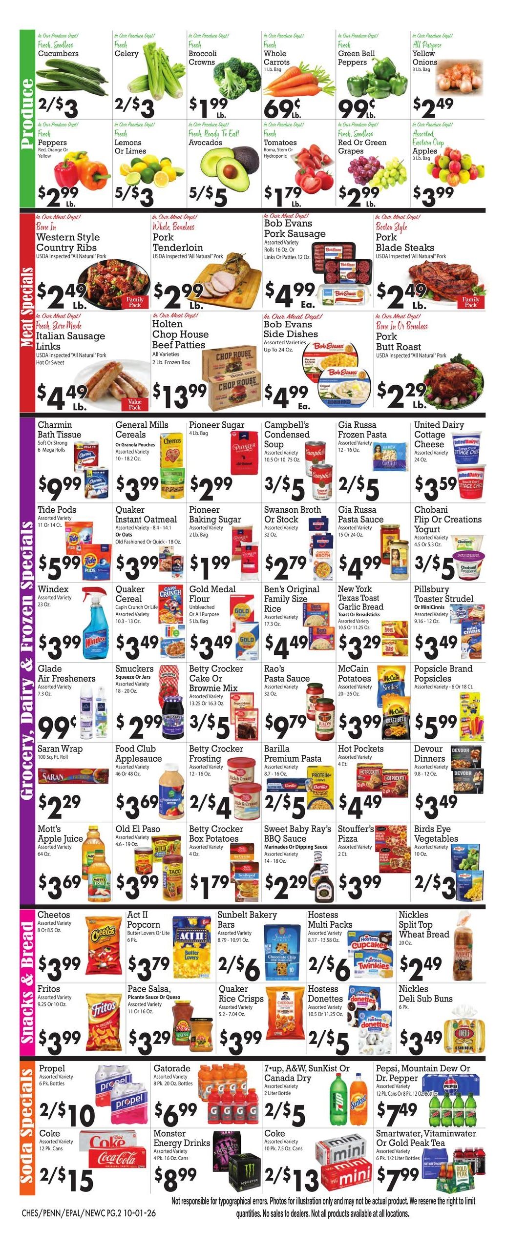 Sparkle Markets (East Liverpool Area, OH) Weekly Ad October 1 - 7, 2026
