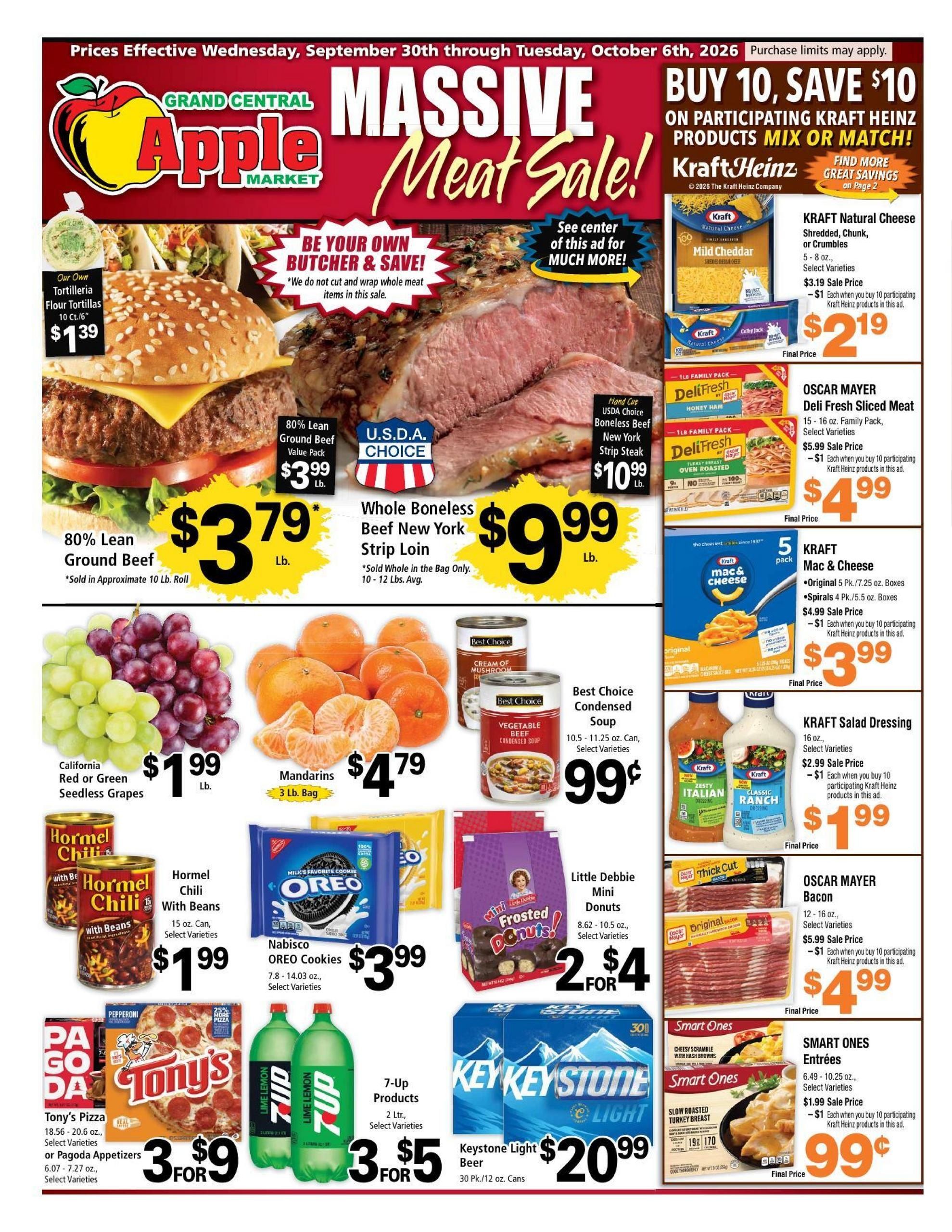 Grand Central Apple Market Weekly Ad September 30 - October 6, 2026